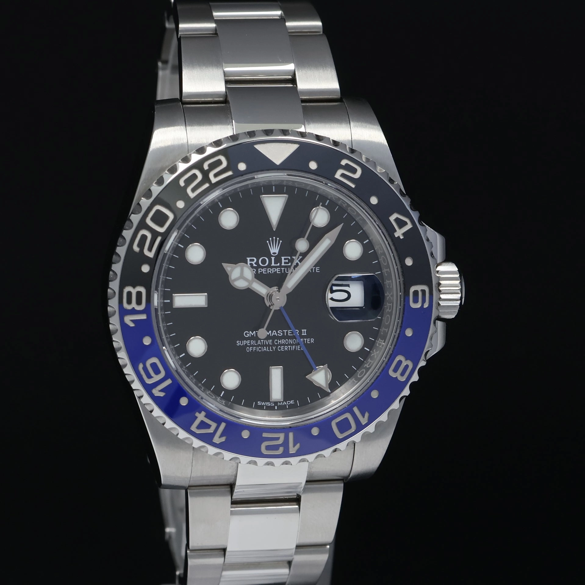2016 MINT Rolex GMT Master II 116710 BLNR Steel Ceramic Batman Blue Watch Box