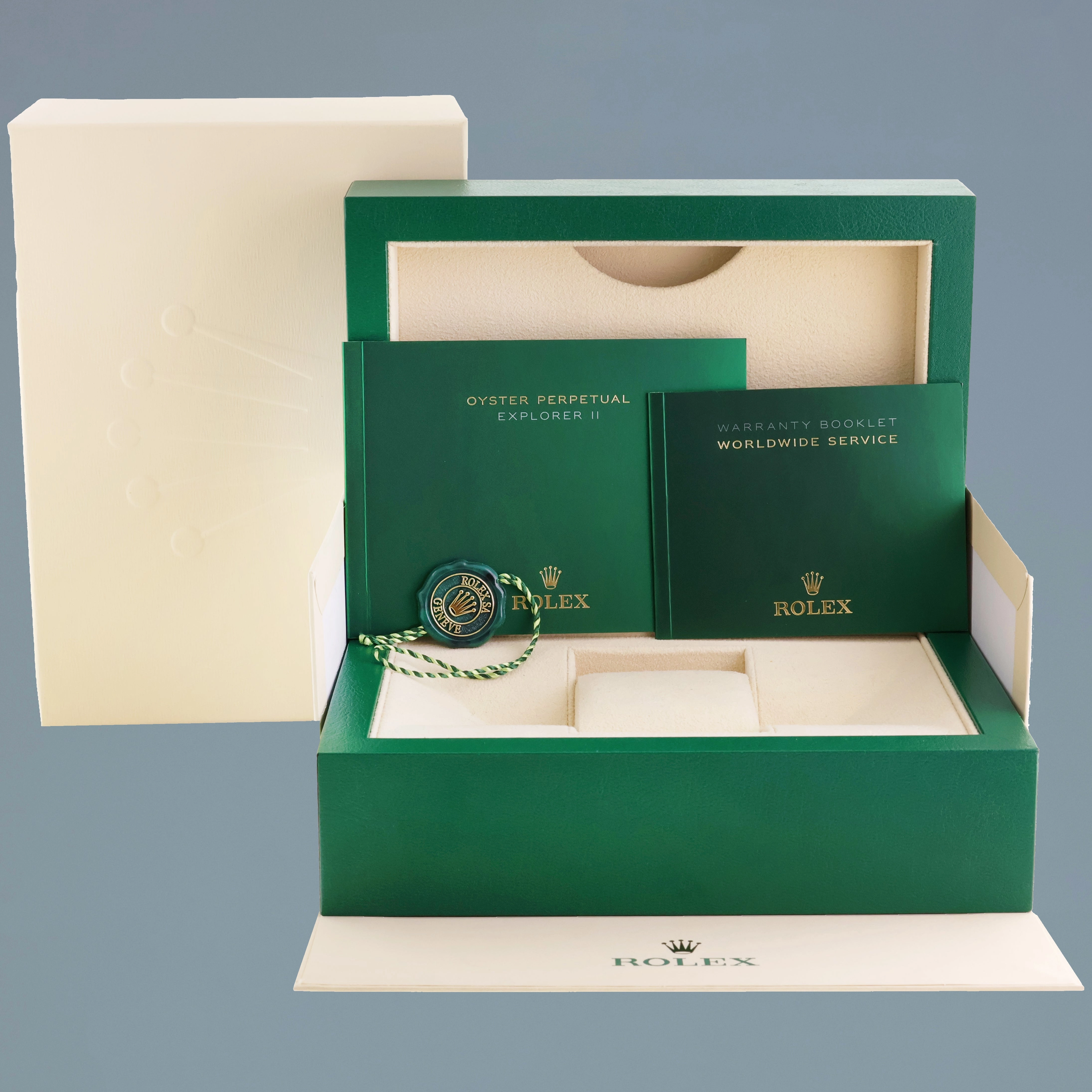 2018 MINT Rolex Explorer II 42mm 216570 Black Dial Steel Oyster Watch Box
