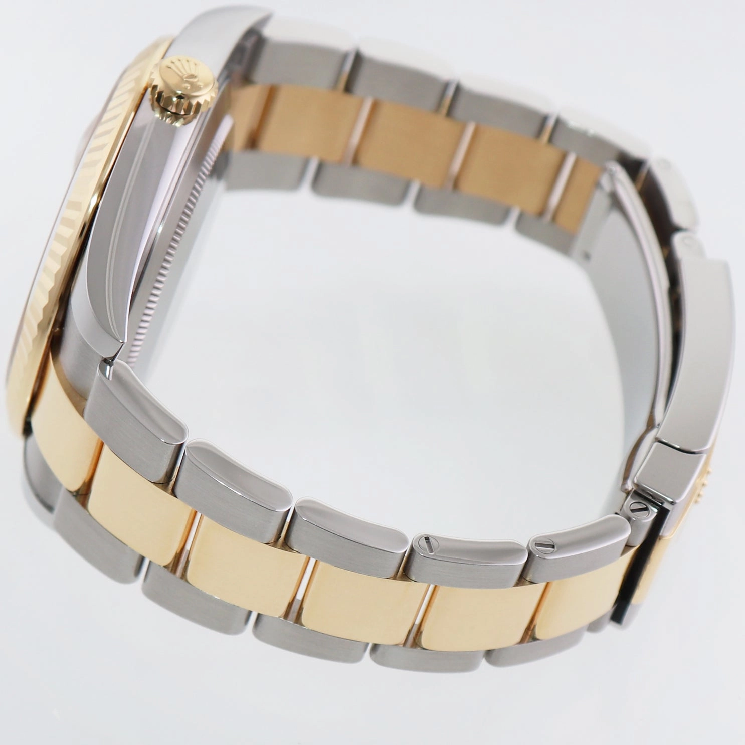 2021 MINT Rolex DateJust 126333 Two Tone Gold Champagne Diamond 41mm Watch Box