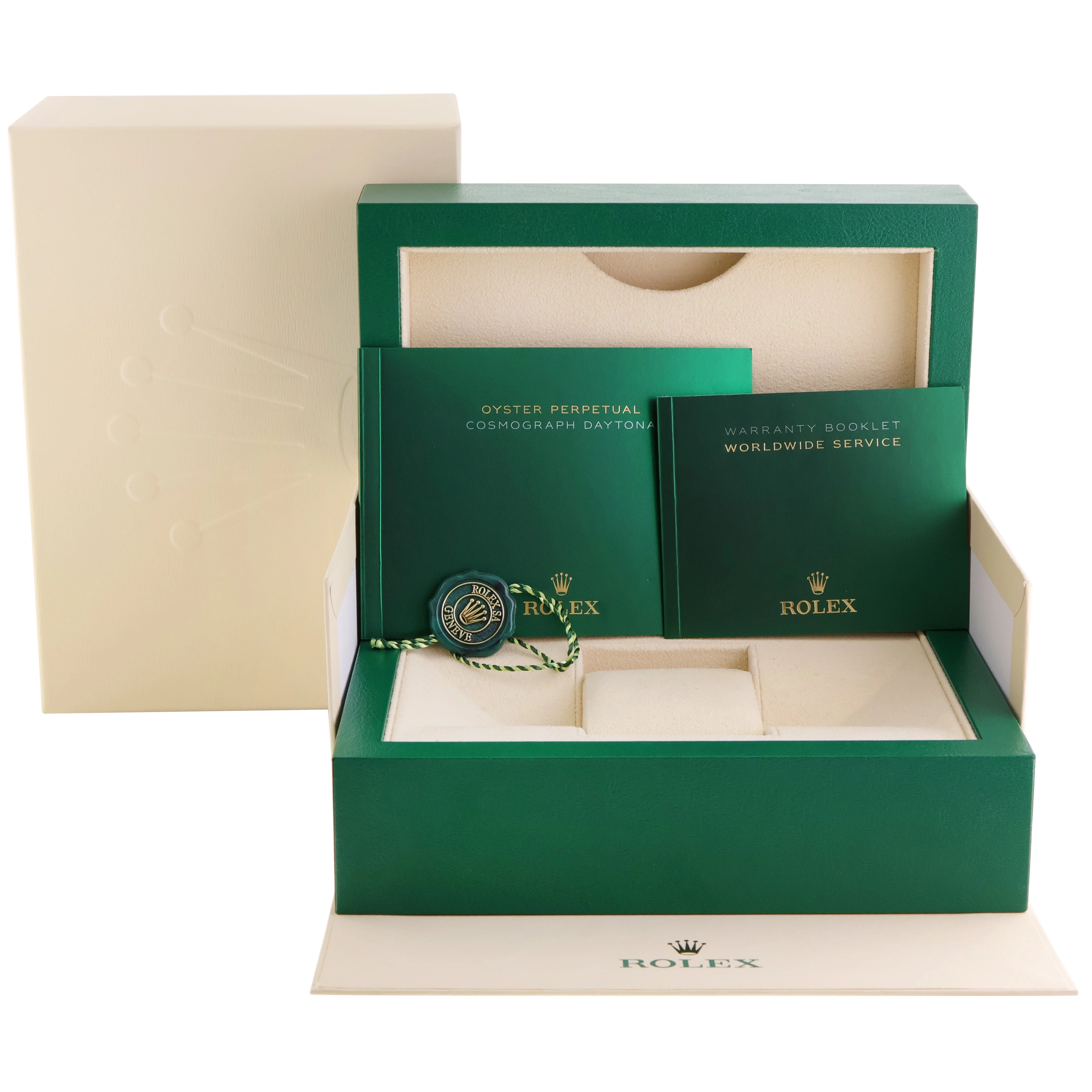 2022 NEW Rolex Daytona 116503 White Chronograph Two Tone Gold Steel Watch Box