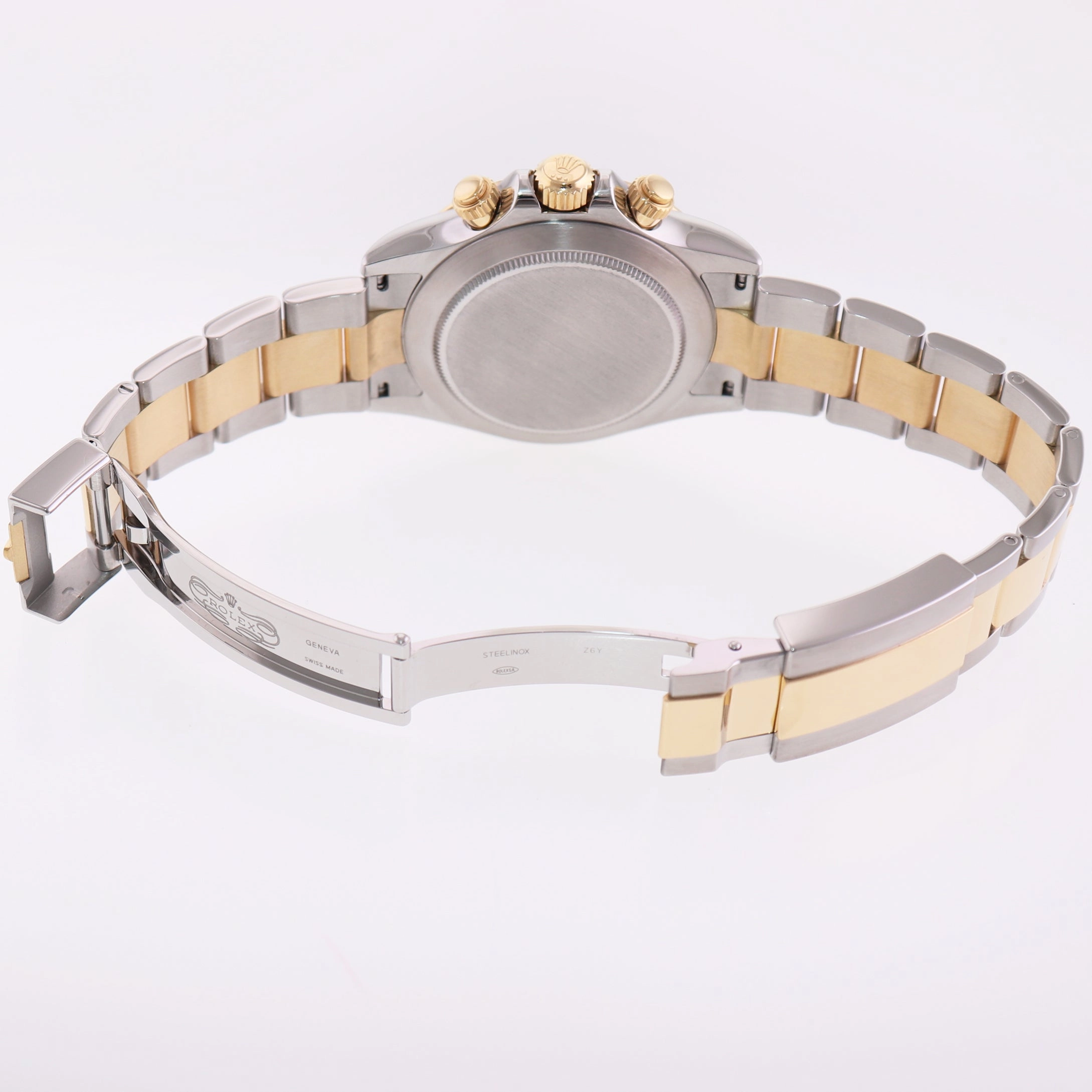 2022 NEW Rolex Daytona 116503 White Chronograph Two Tone Gold Steel Watch Box
