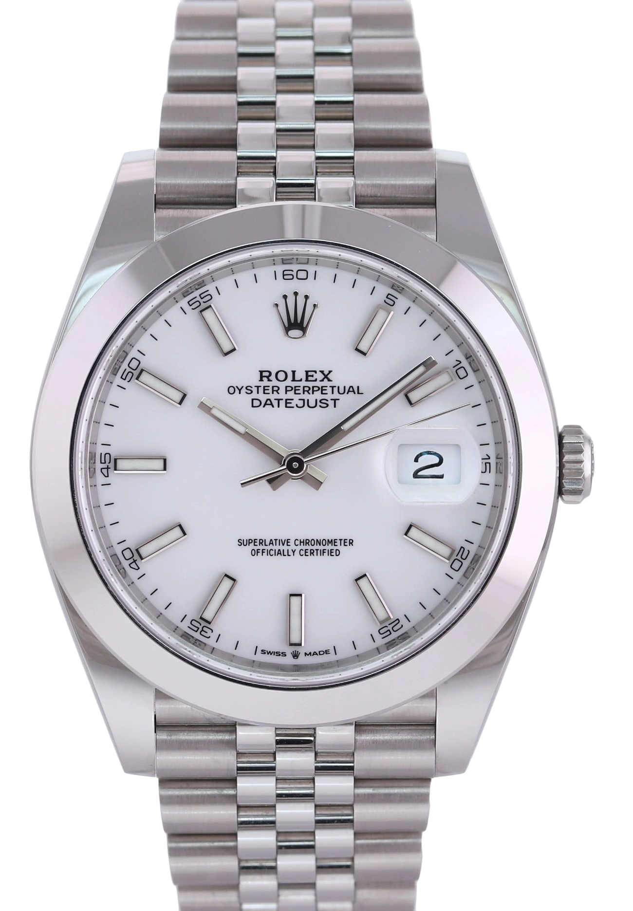 2024 NEW PAPERS Rolex DateJust 41 Steel 126300 White Jubilee 41mm Watch Box