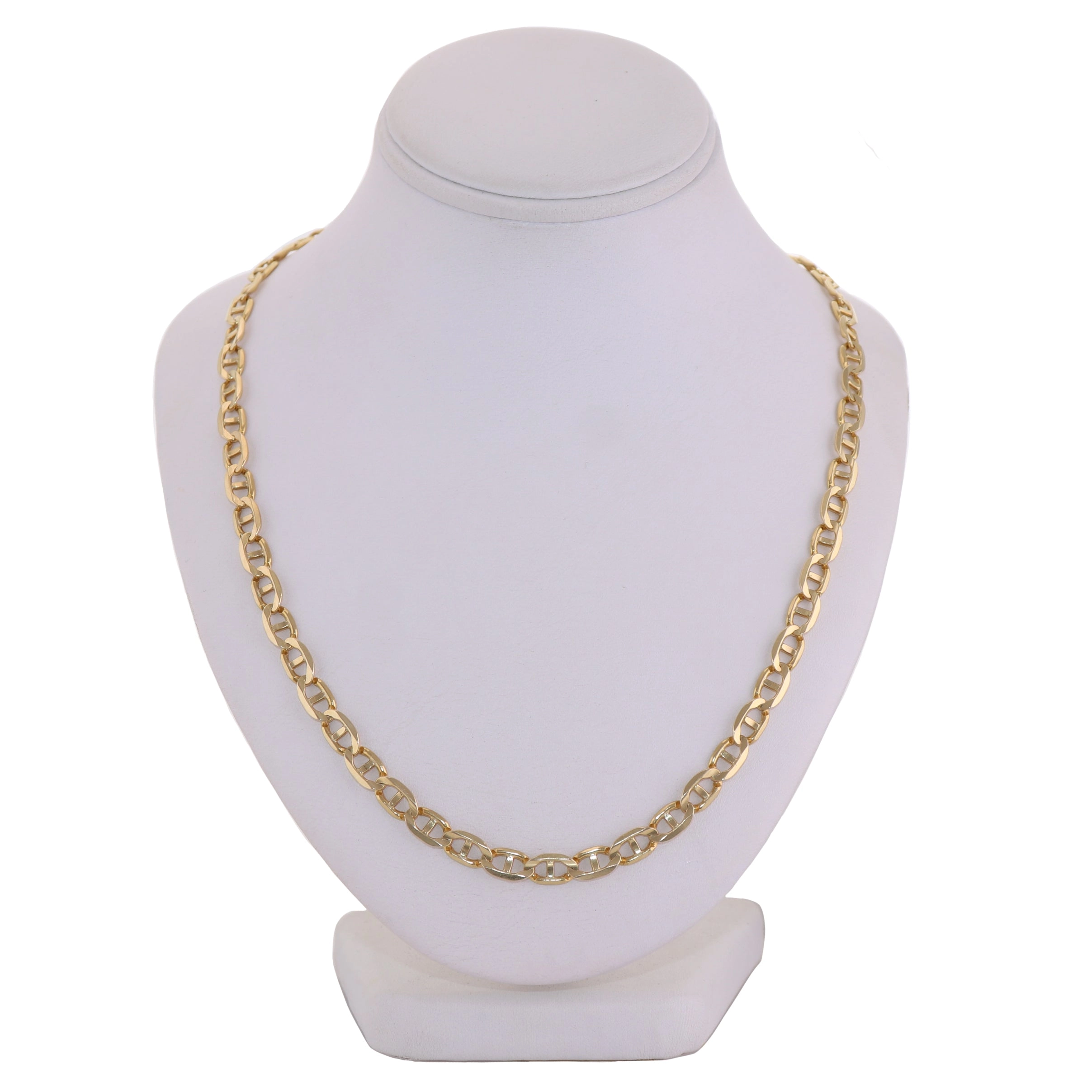 25.1g 10k Yellow Gold Mariner Anchor Chain Link 22.5" Necklace