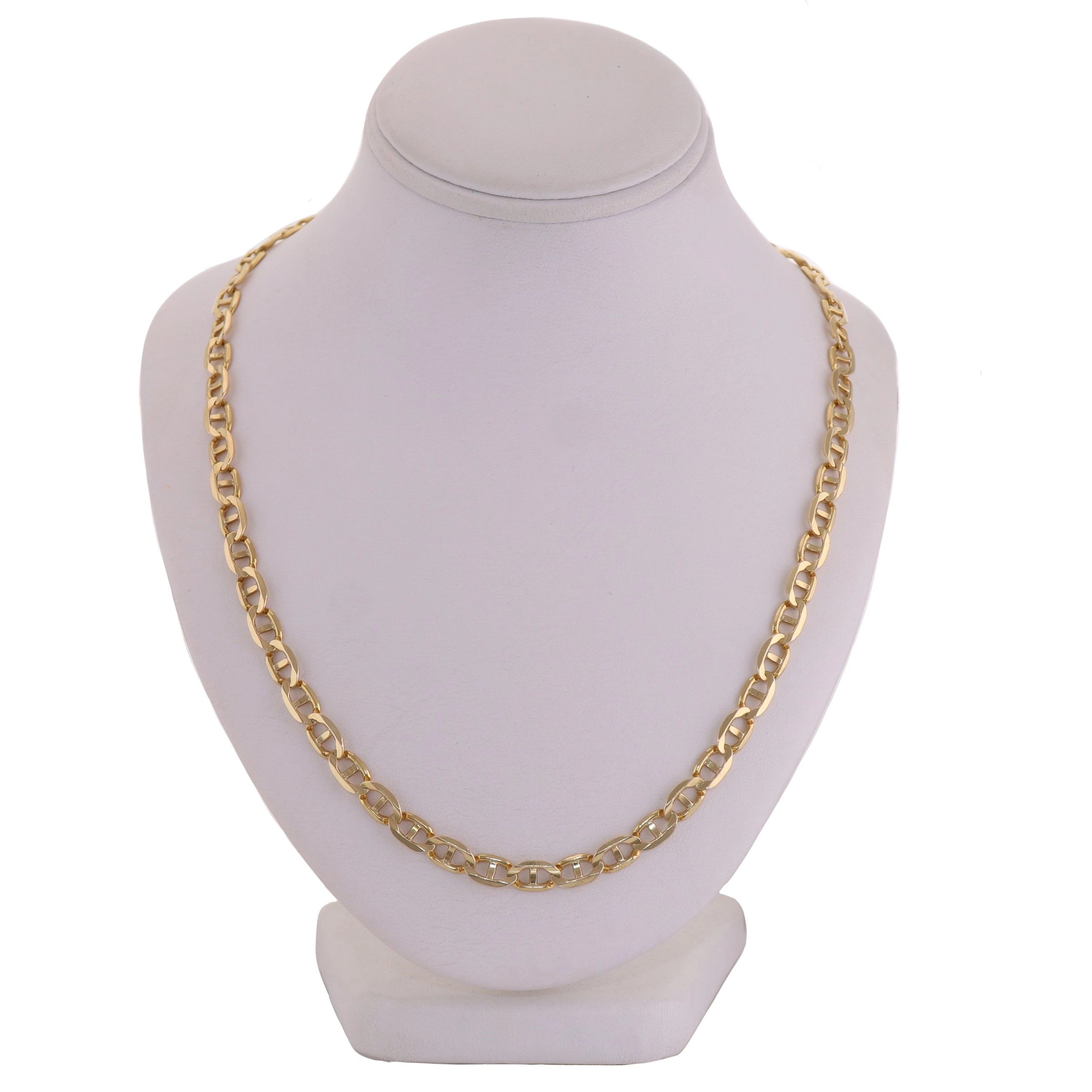 25.1g 10k Yellow Gold Mariner Anchor Chain Link 22.5" Necklace
