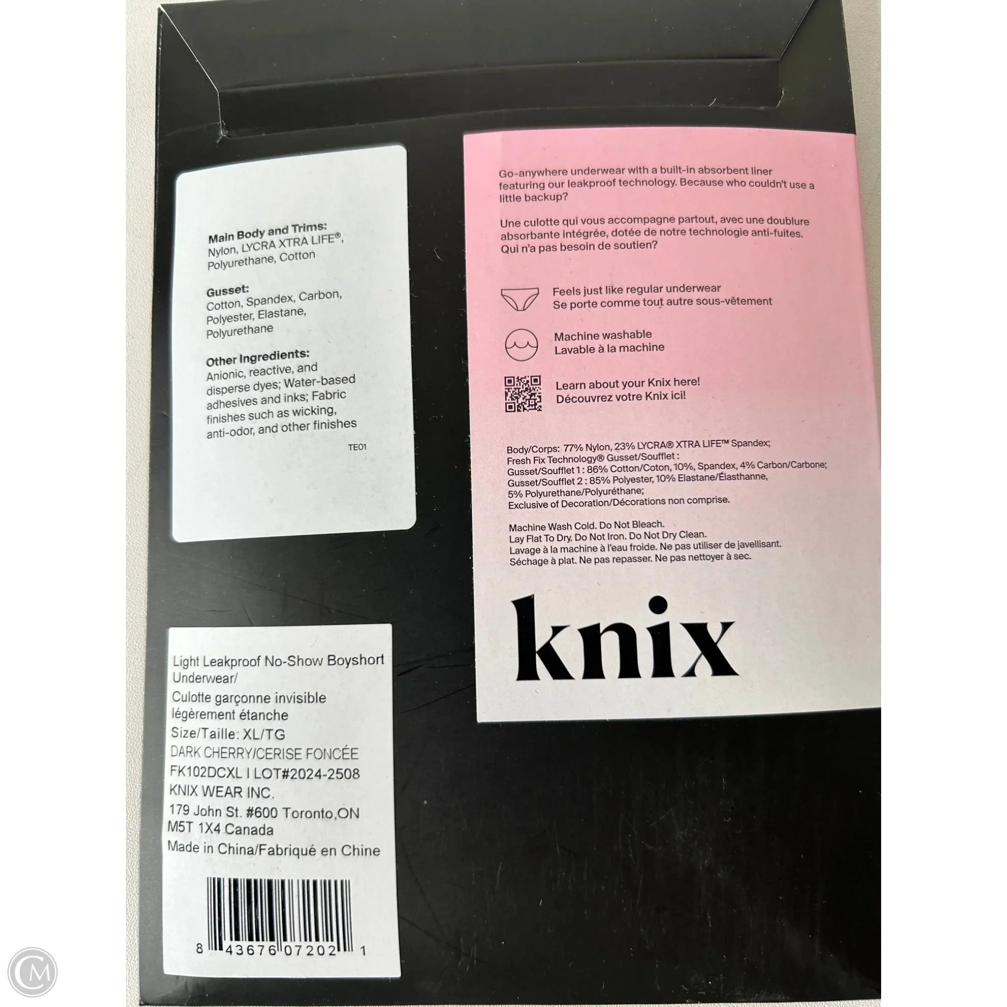 Accessory Label By KNIX LEAKPROOF BOYSHORT, Size: Xlarge