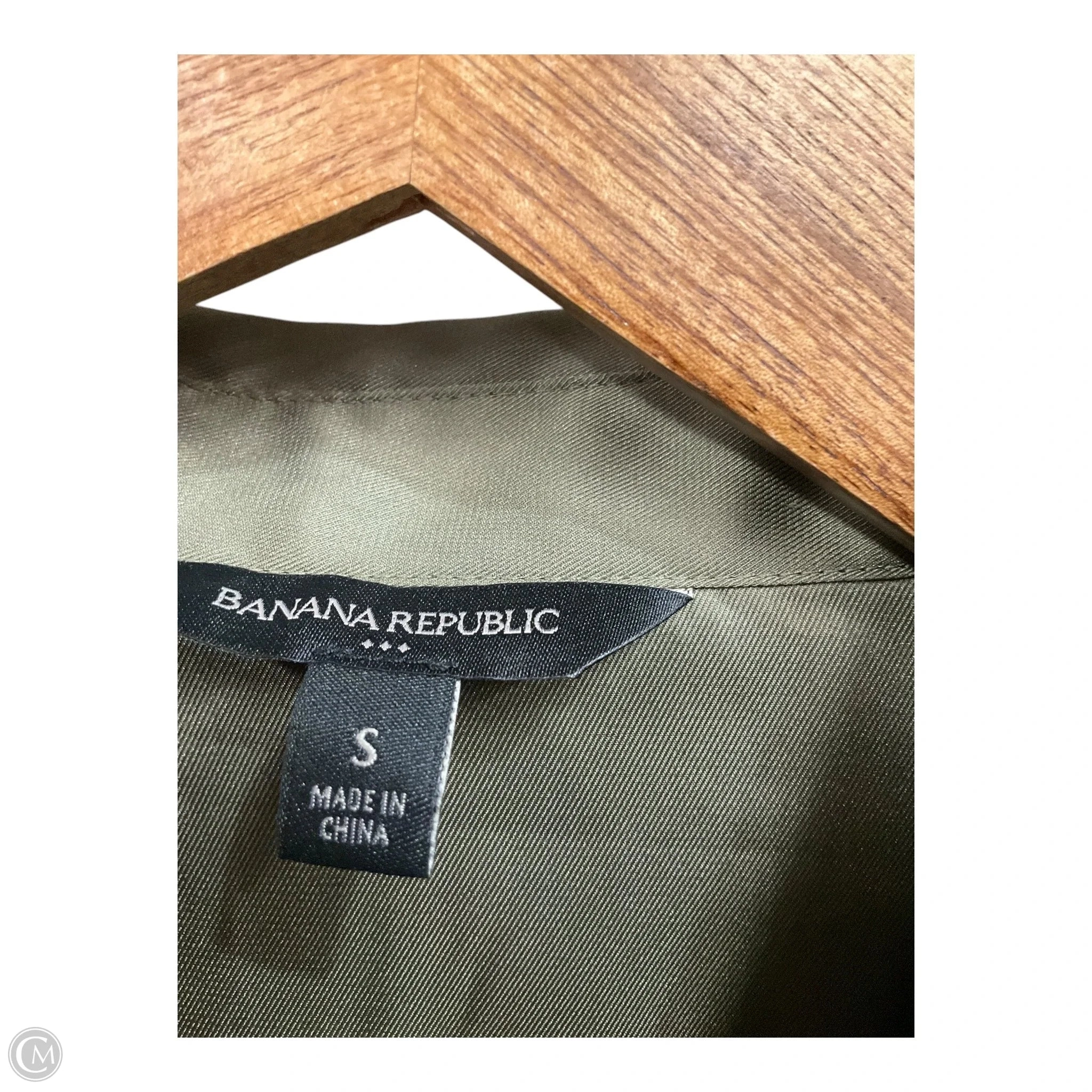 Blouse Long Sleeve By Banana Republic In Green, Size: S