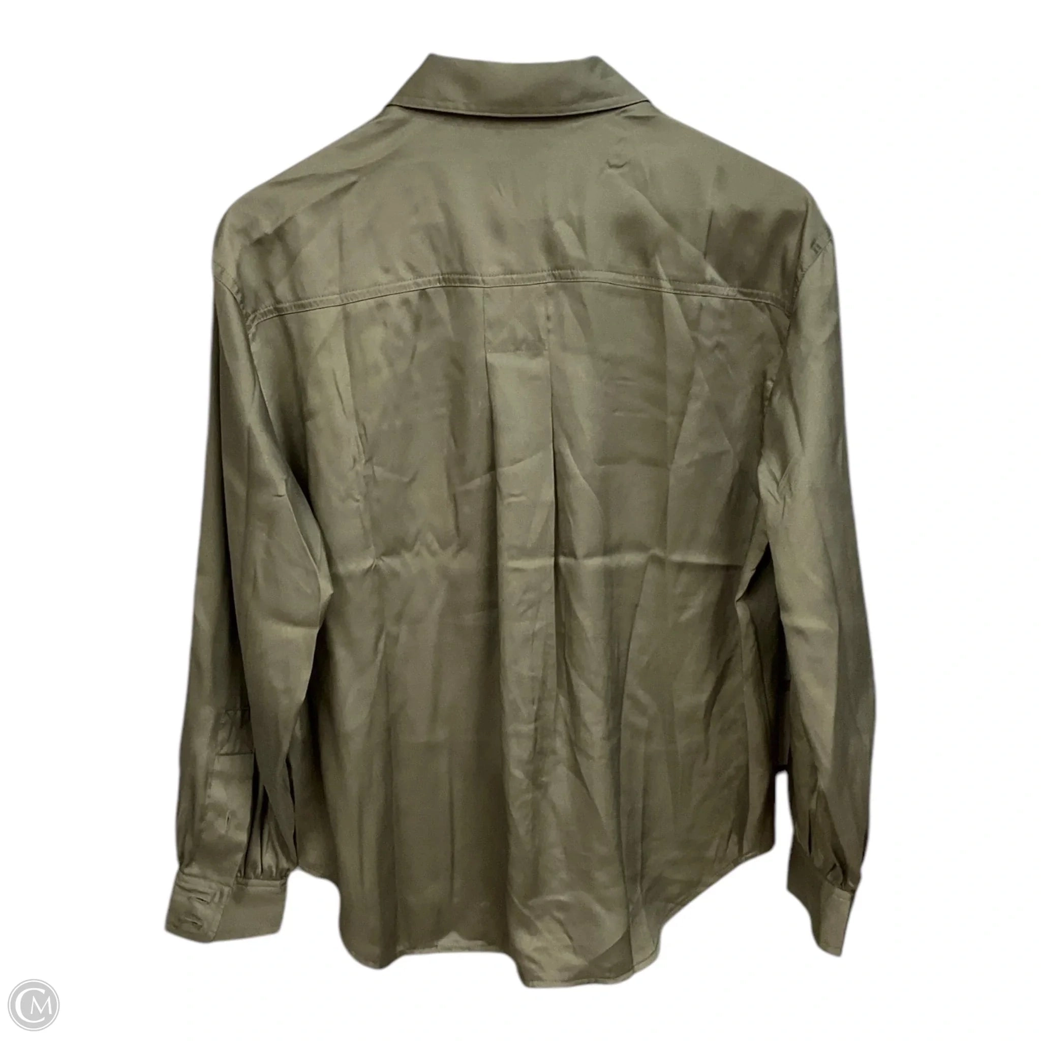 Blouse Long Sleeve By Banana Republic In Green, Size: S
