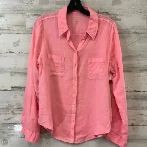 Blouse Long Sleeve By Lilly Pulitzer In Peach, Size: M