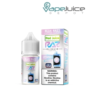 Blue Razz Cotton Clouds Pod Juice x Raz TFN Salt 30ml