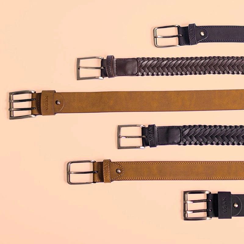 Casual Men's Vegan Leather Belt | Black