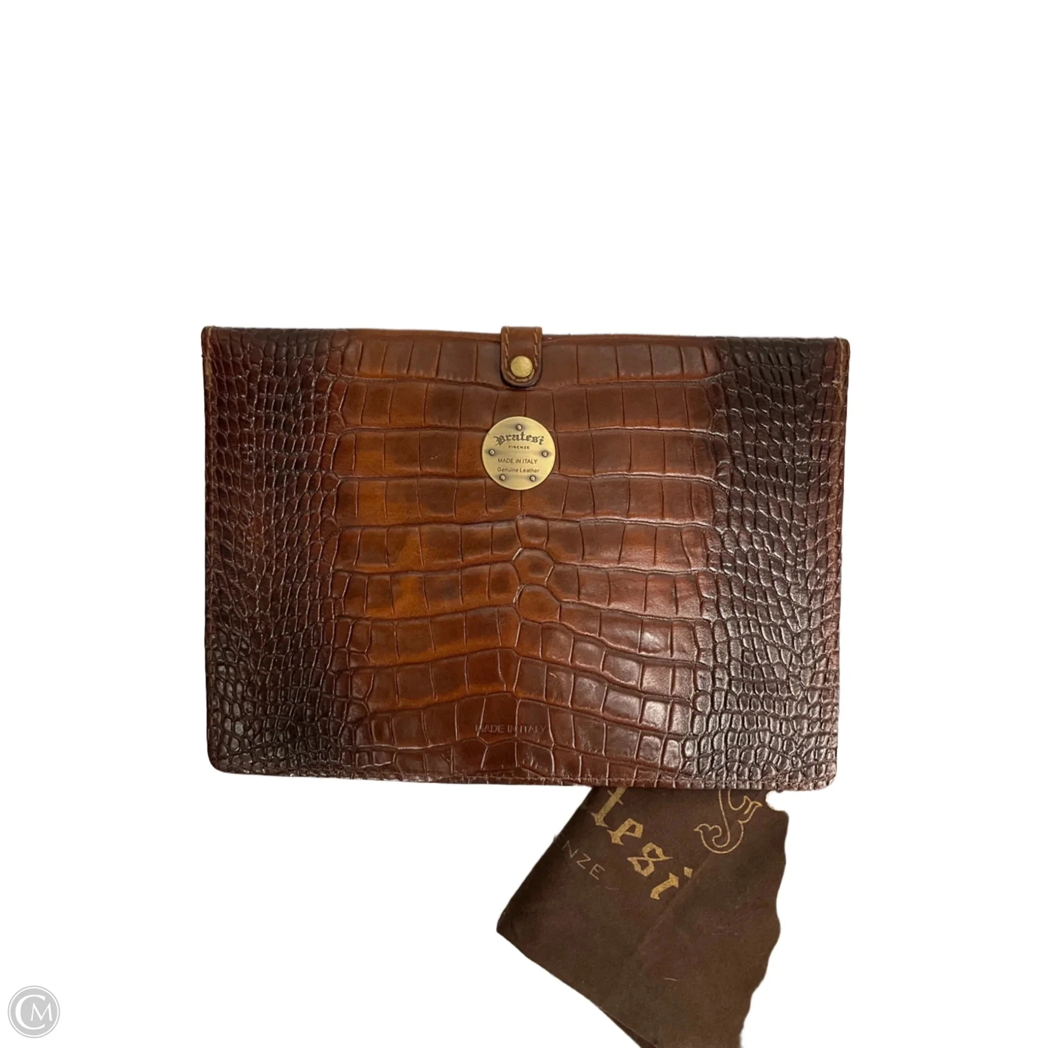 Clutch Leather By Clothes Mentor, Size: Medium