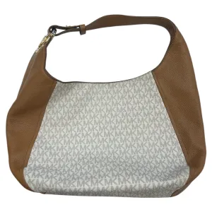 Handbag By Michael By Michael Kors In Brown & Cream, Size:Large