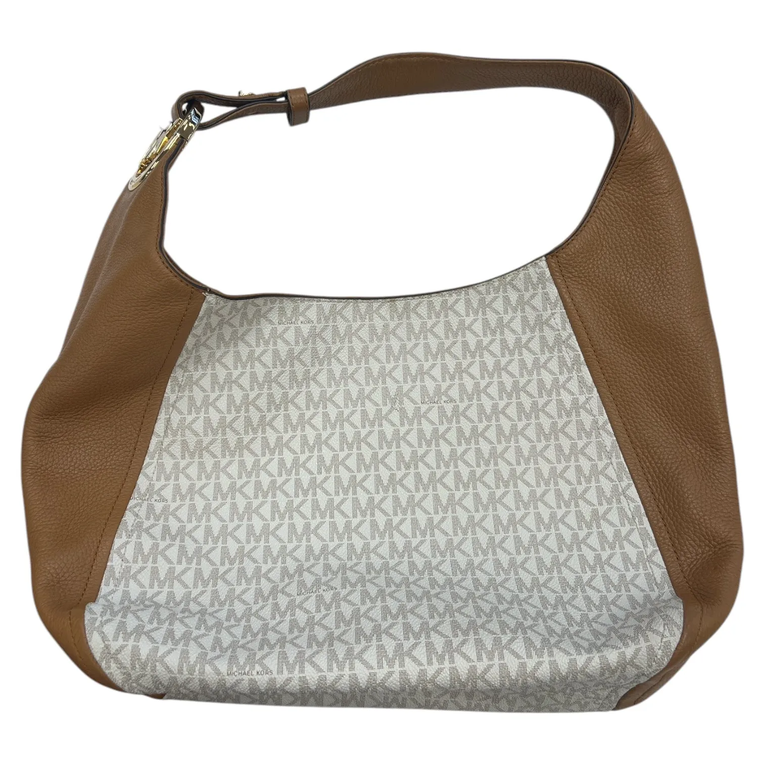 Handbag By Michael By Michael Kors In Brown & Cream, Size:Large
