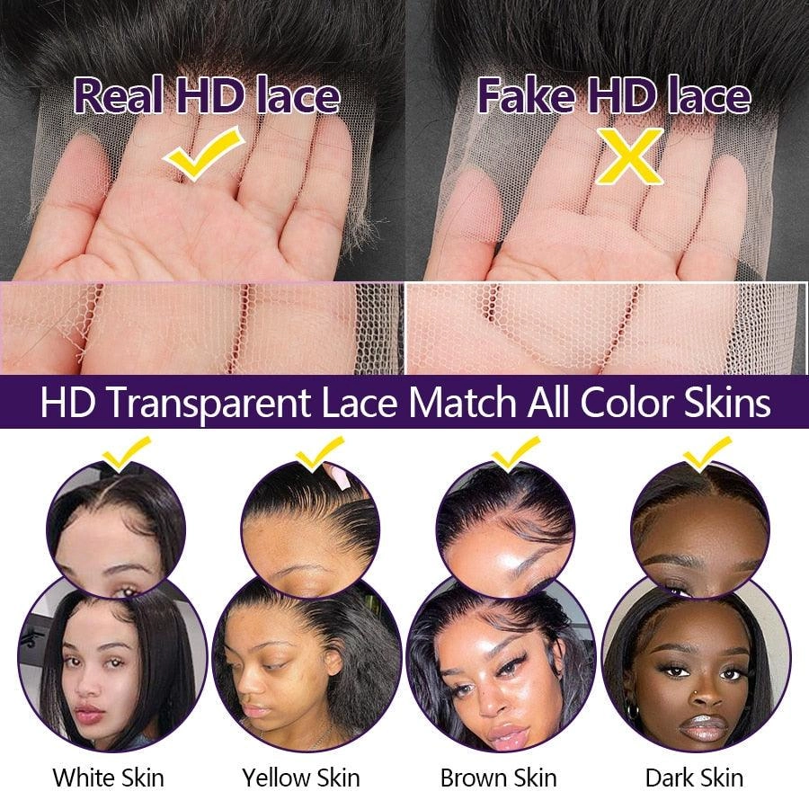 HD Lace Frontal Only, 13x6 Skinlike Real HD Lace Frontal, Lace Piece