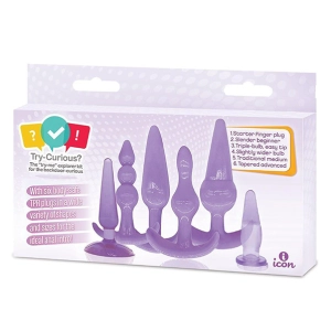 Icon Brands - Try Curious - Anal Plug Kit, Purple