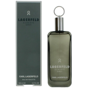 Karl Lagerfeld Men's EDT Spray - Classic Grey Woody, Sweet Fragrance Notes, 3.3 oz