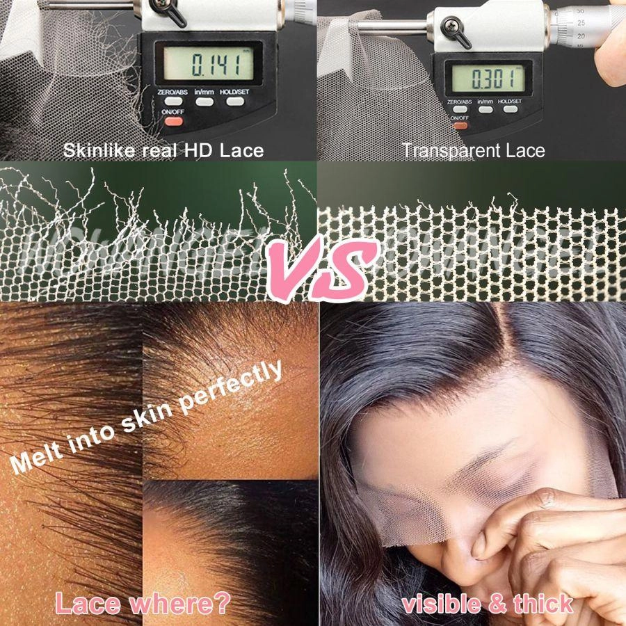 Lace Frontal Only, Skinlike Real HD Lace 13x6 13x4 7x7 6x6 5x5 Lace Closure Pieces