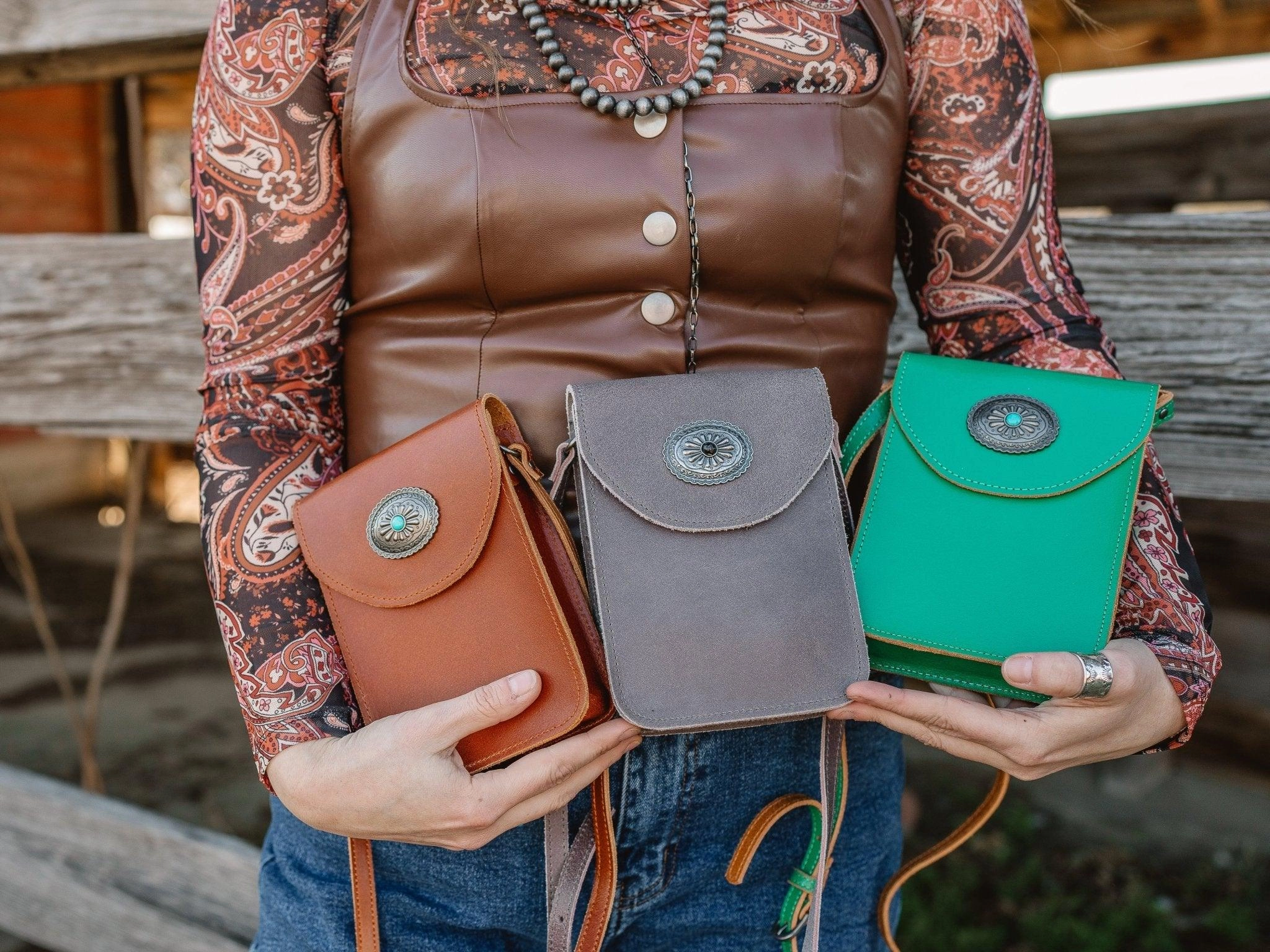 Leather Cellphone Crossbody