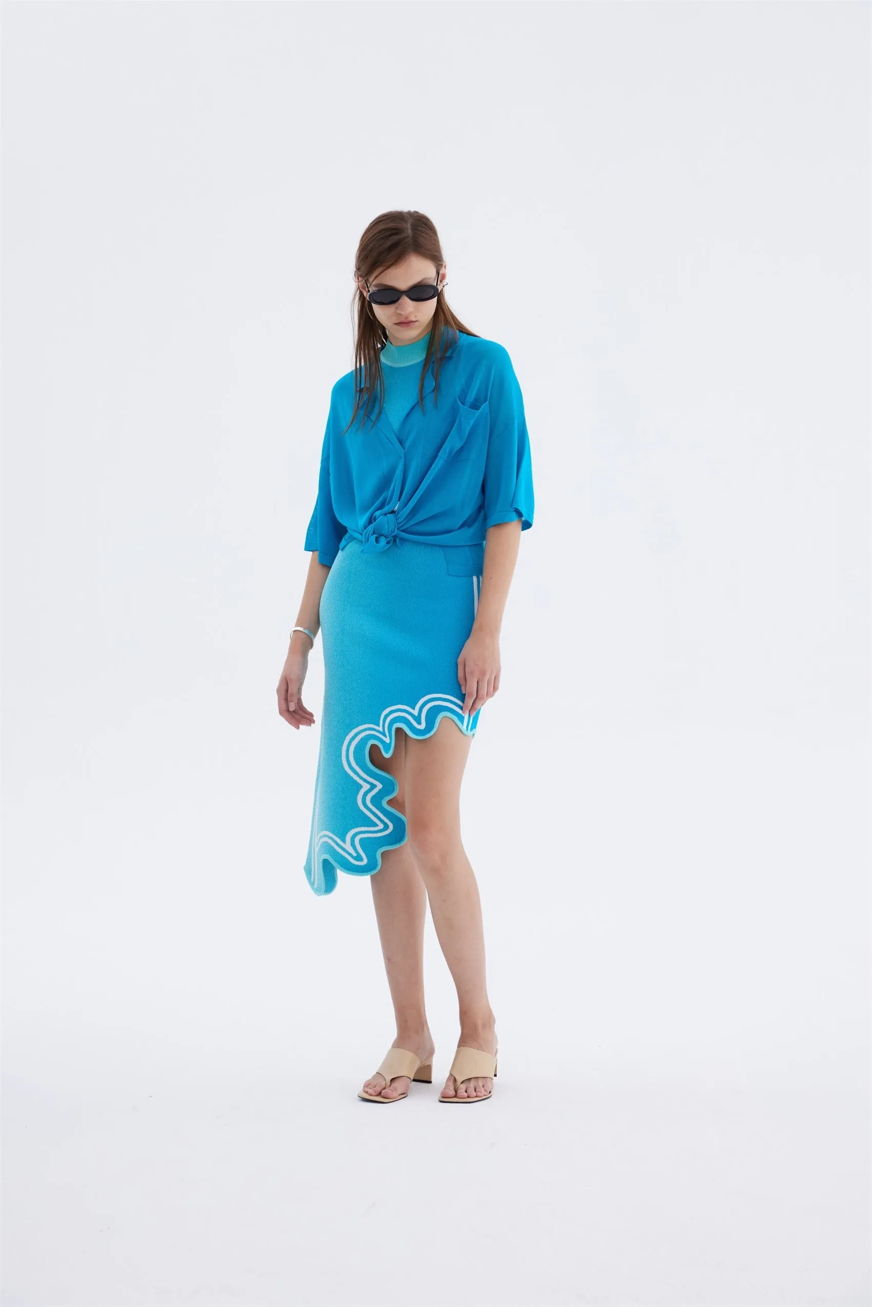 LYDIA WAVY ASYMMETRIC DRESS