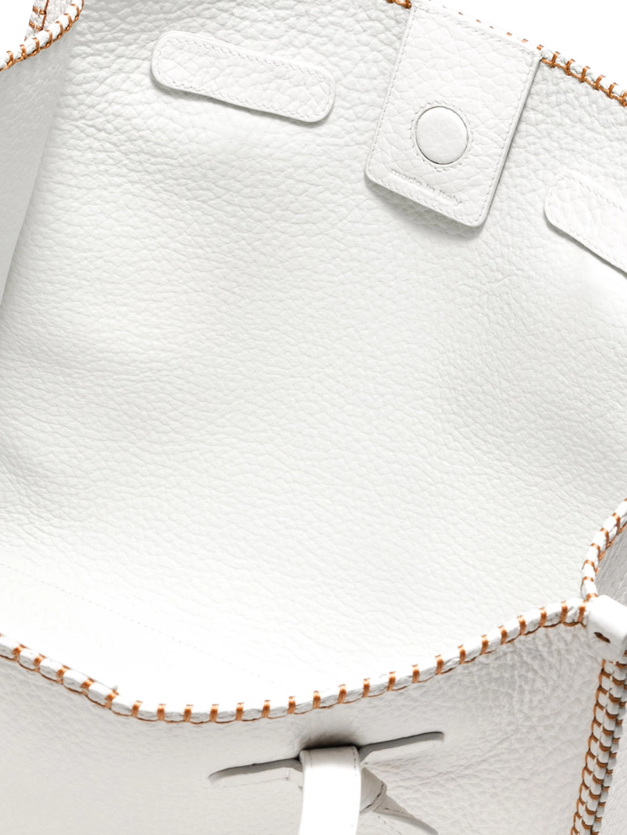Marcella White Leather Shoulder Bag