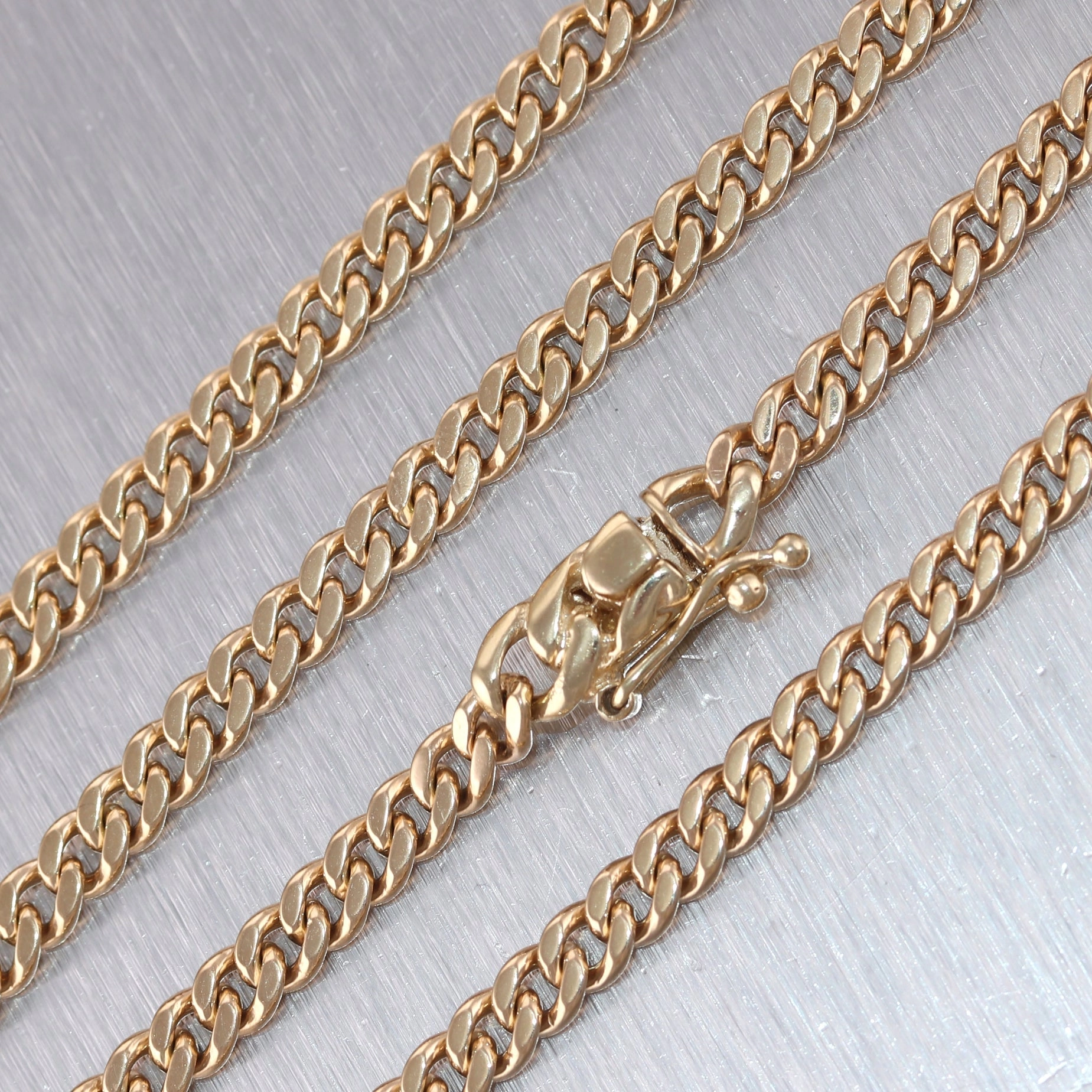 Men's 45.49g 14k Yellow Gold Miami Cuban Curb Link Chain 26" Necklace