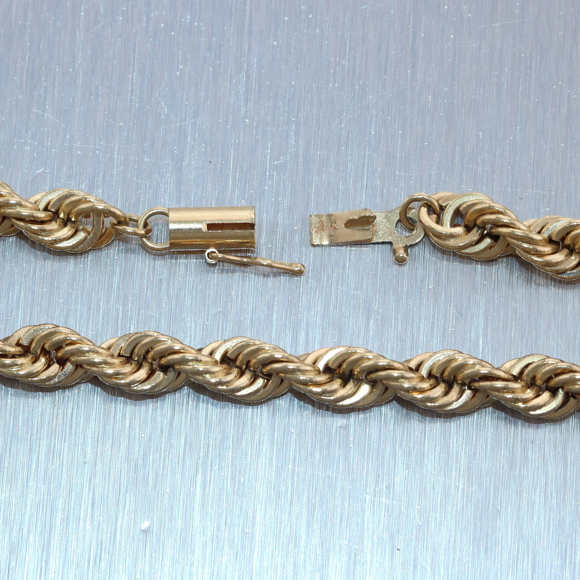 Men's 65.27g 14k Yellow Gold Rope Chain 24" Necklace