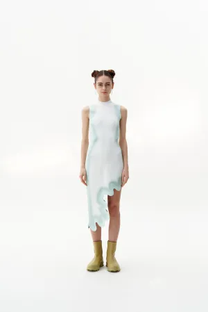 MIA SIGNATURE WAVY DRESS IN SPRAY PRINT