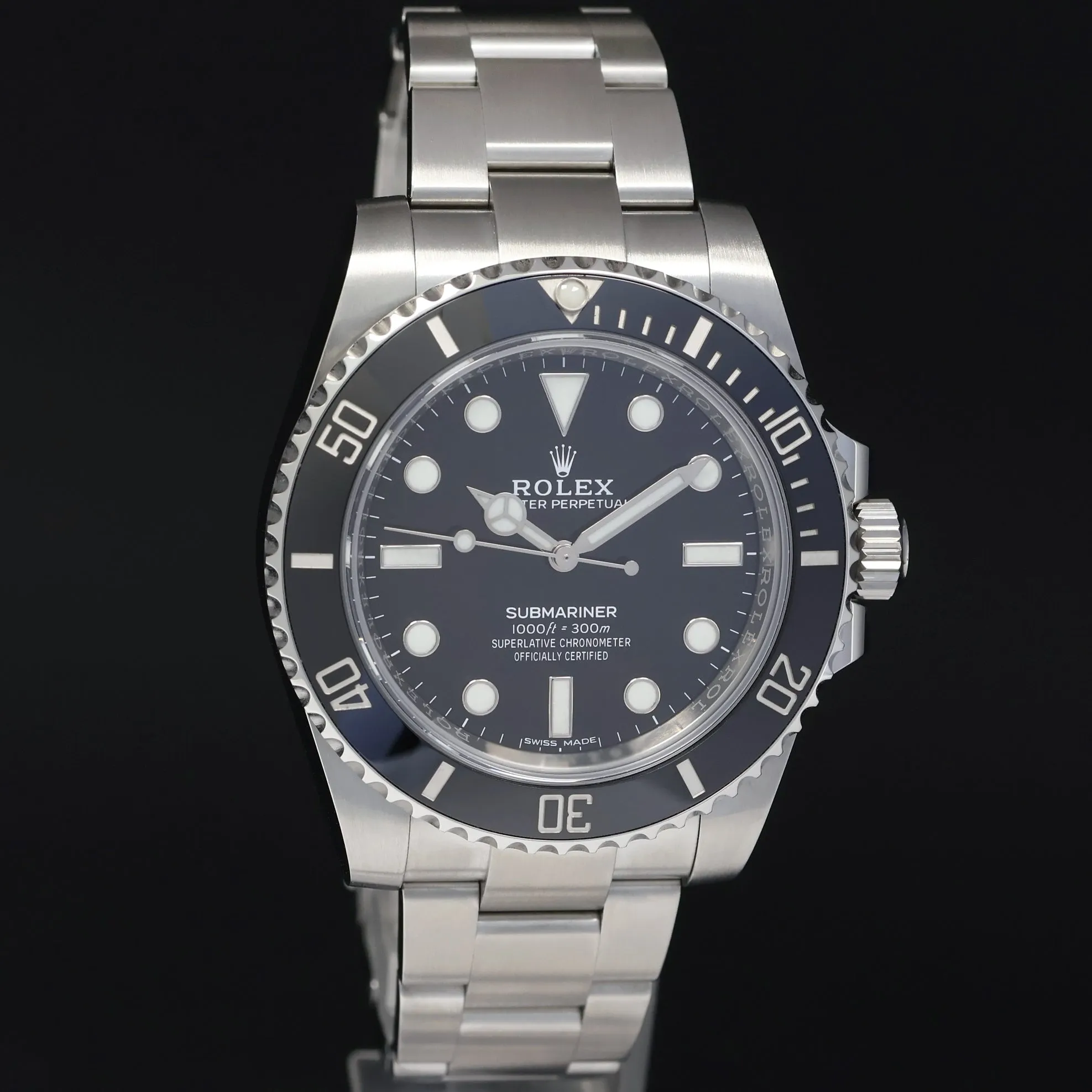 MINT 2018 PAPERS Rolex Submariner No Date 114060 Steel Black Ceramic Watch Box