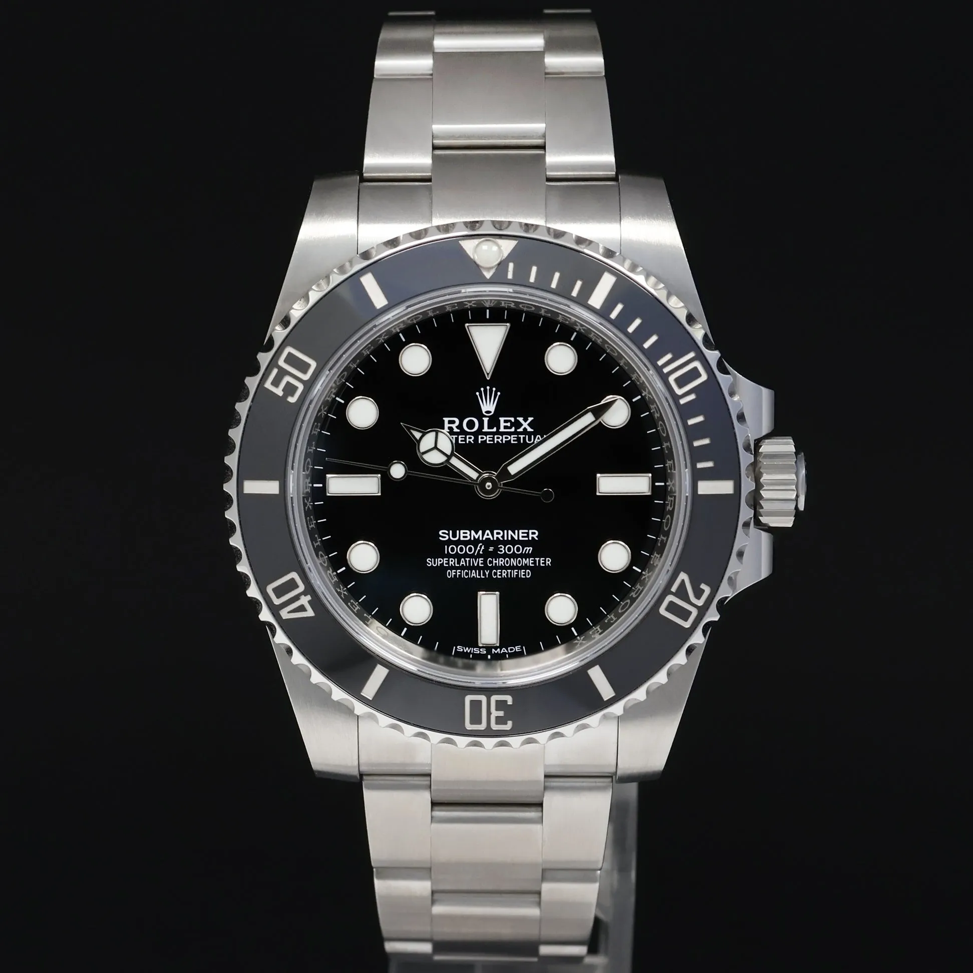 MINT 2018 PAPERS Rolex Submariner No Date 114060 Steel Black Ceramic Watch Box