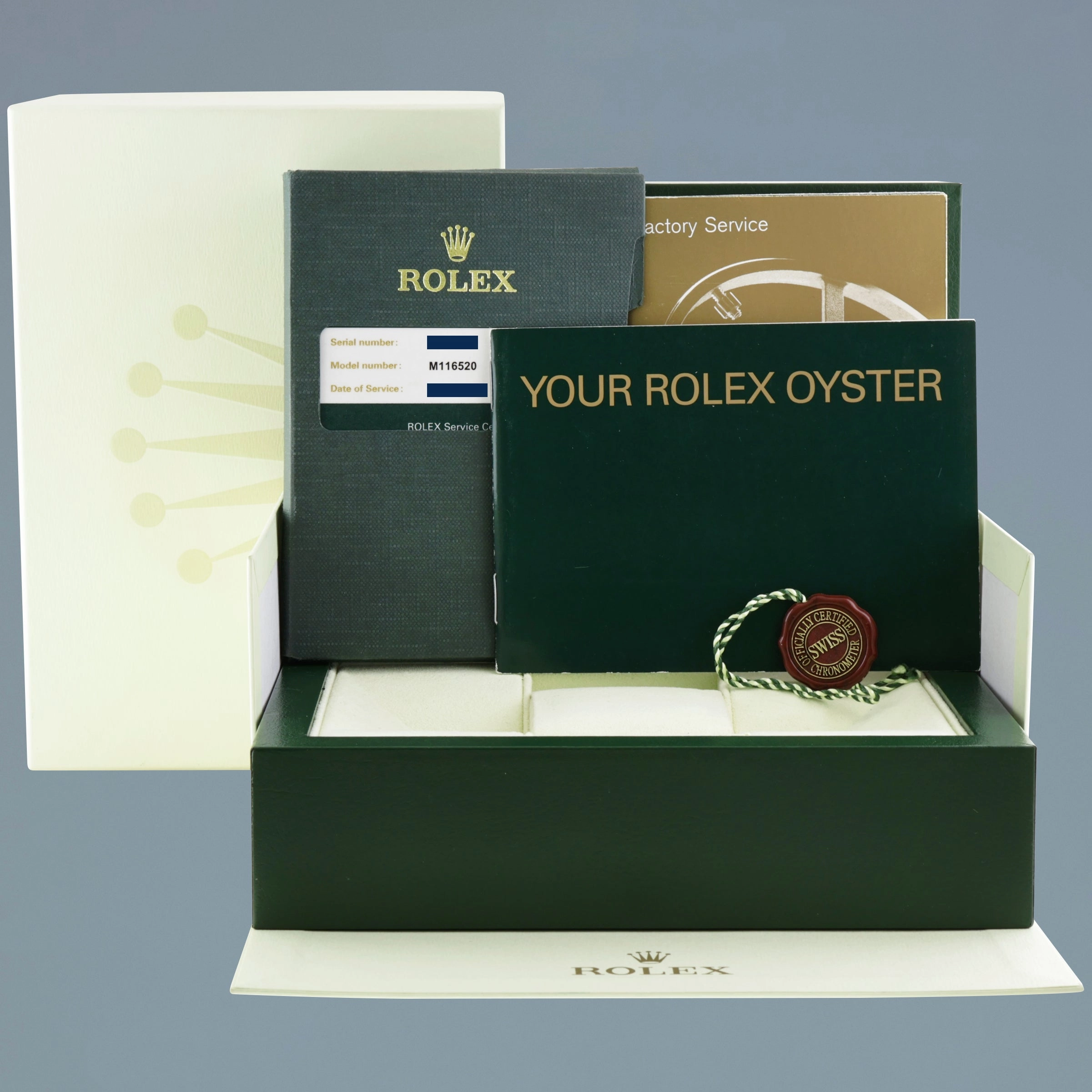 MINT 2021 RSC PAPERS Rolex Daytona 116520 Black Chrono Steel Cosmograph Watch