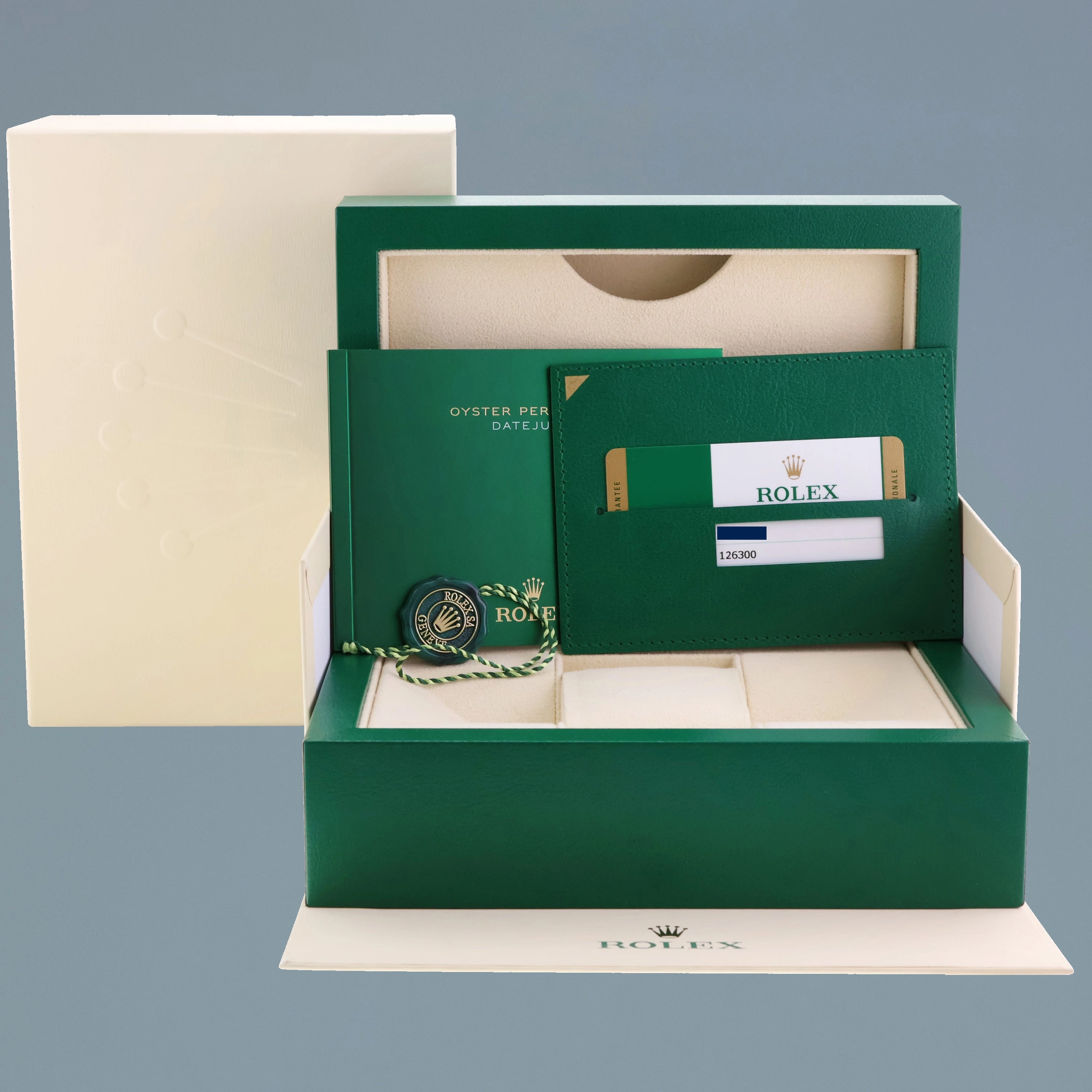MINT PAPERS Rolex DateJust 41 Steel 126300 Wimbledon Oyster 41mm Watch Box