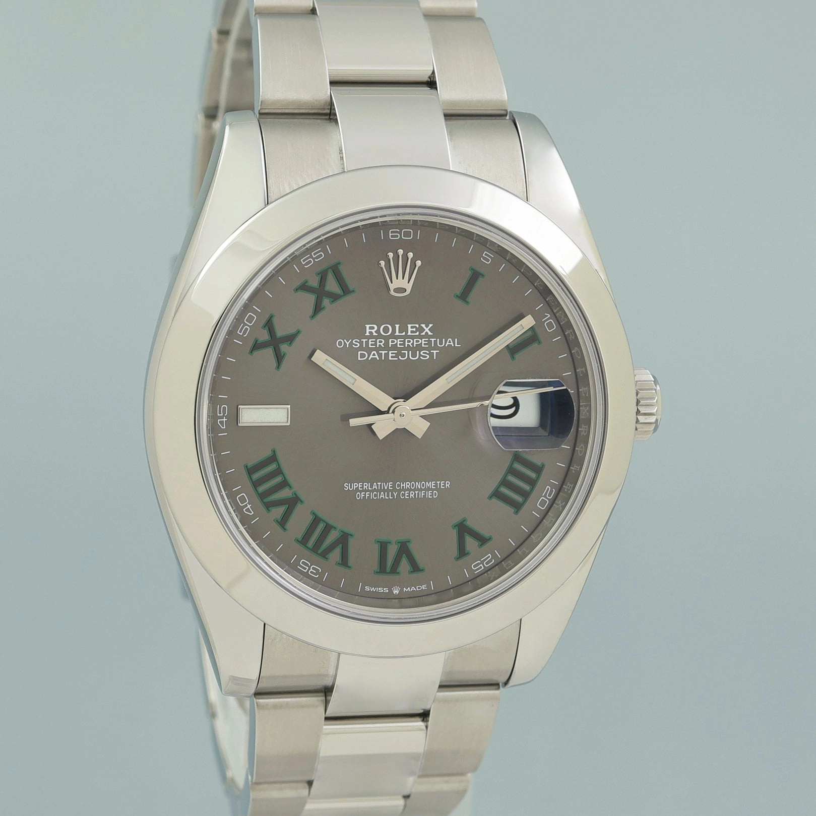 MINT PAPERS Rolex DateJust 41 Steel 126300 Wimbledon Oyster 41mm Watch Box