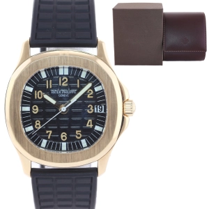 MINT Patek Philippe 5066J Aquanaut Black Rubber 5066J Yellow Gold 36mm Watch