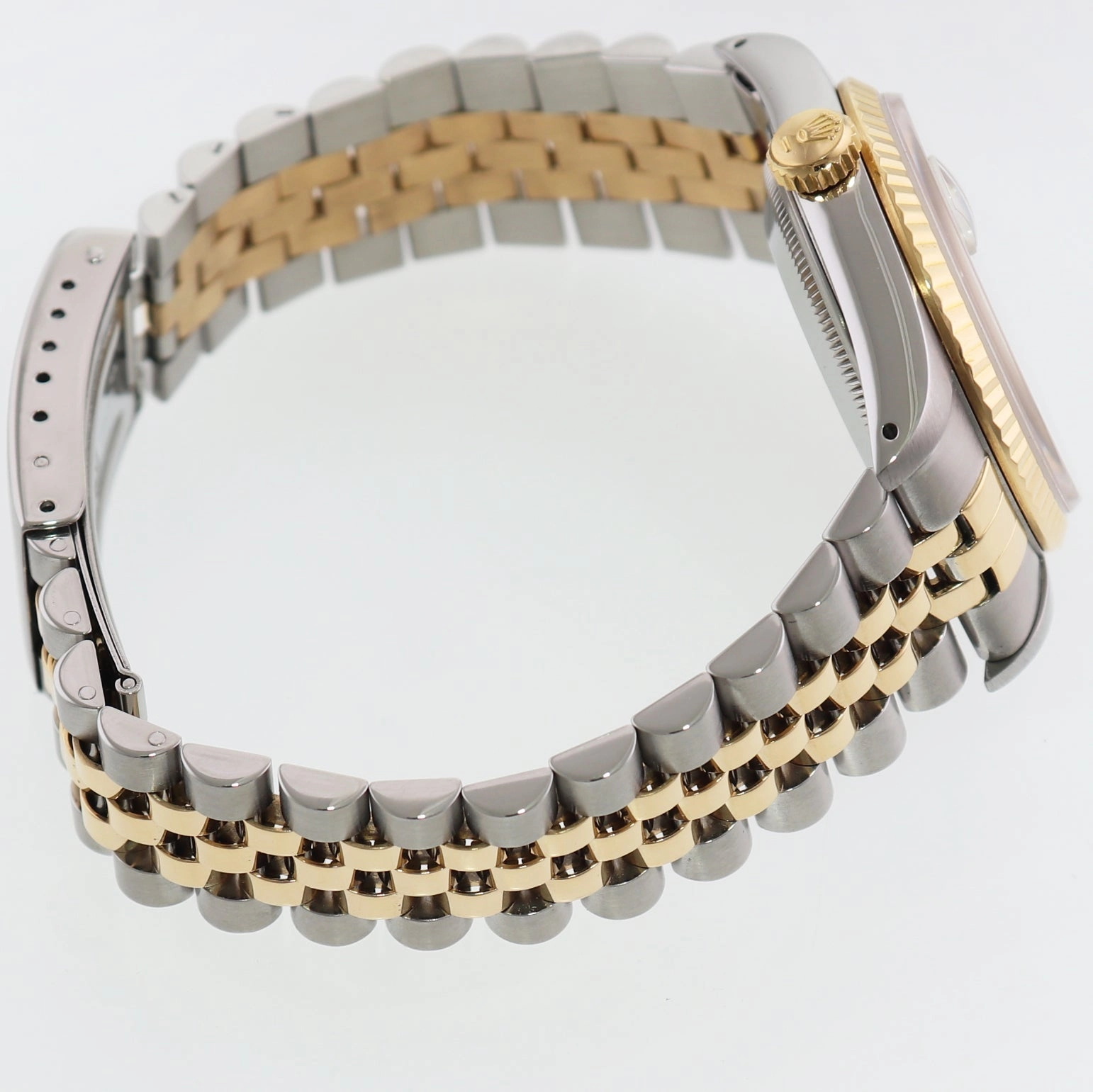 MINT Rolex DateJust 16233 Two Tone Yellow Gold Jubilee Champagne Diamond Watch