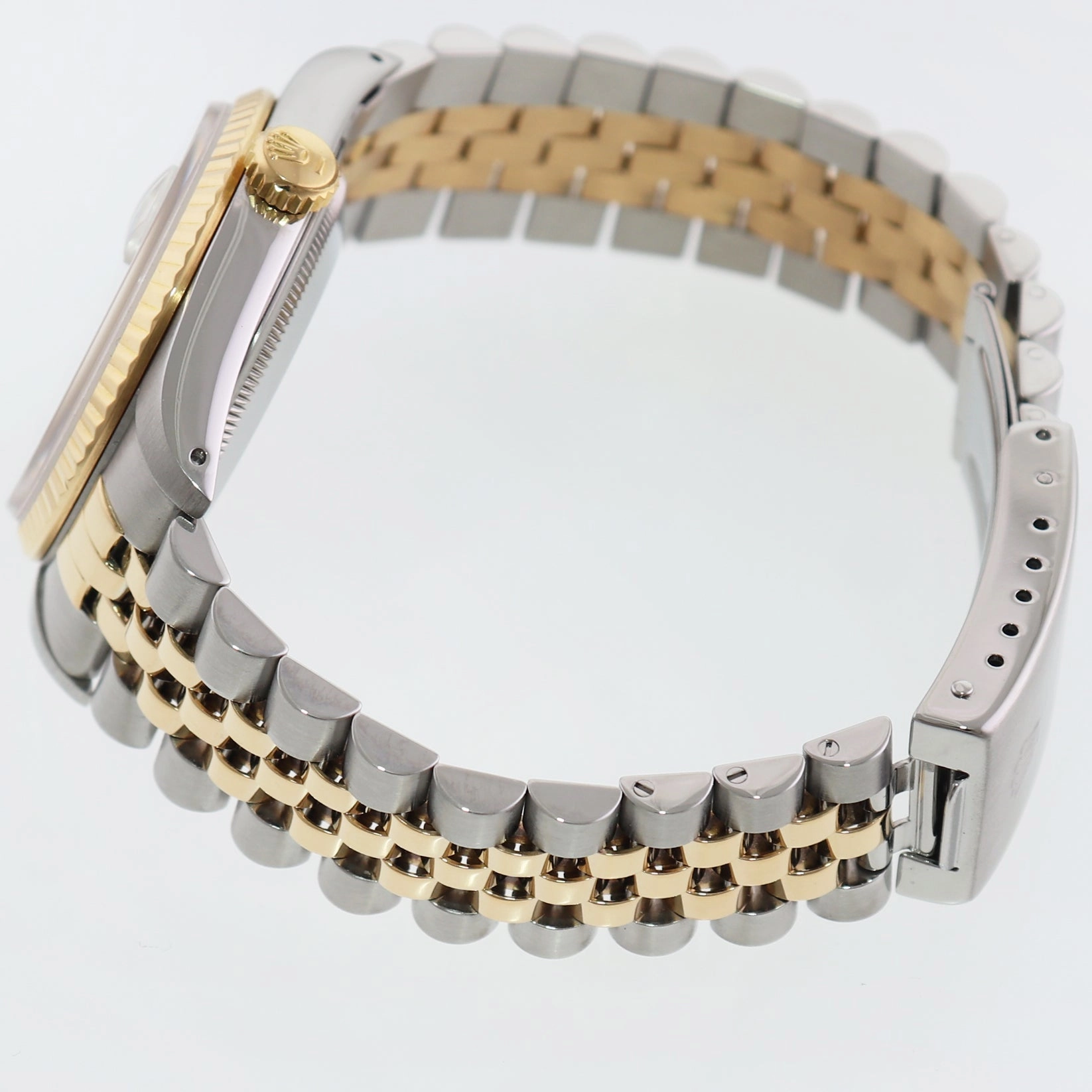 MINT Rolex DateJust 16233 Two Tone Yellow Gold Jubilee Champagne Diamond Watch
