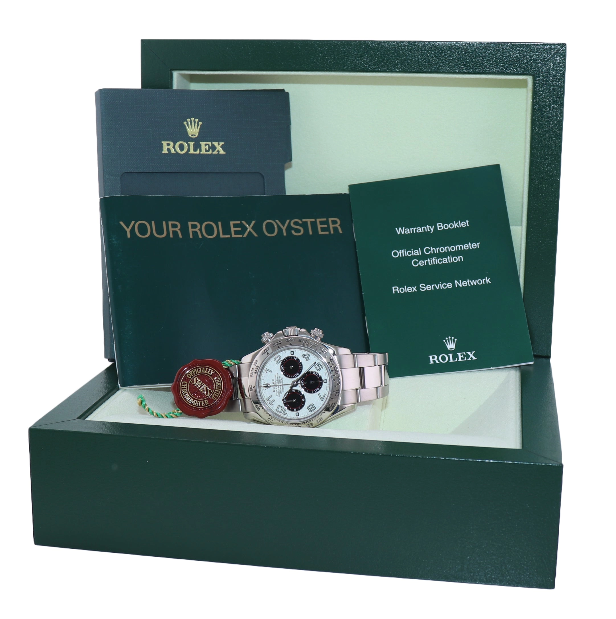 MINT Rolex Daytona White Gold Black White Panda 116509 Chronograph Watch Box