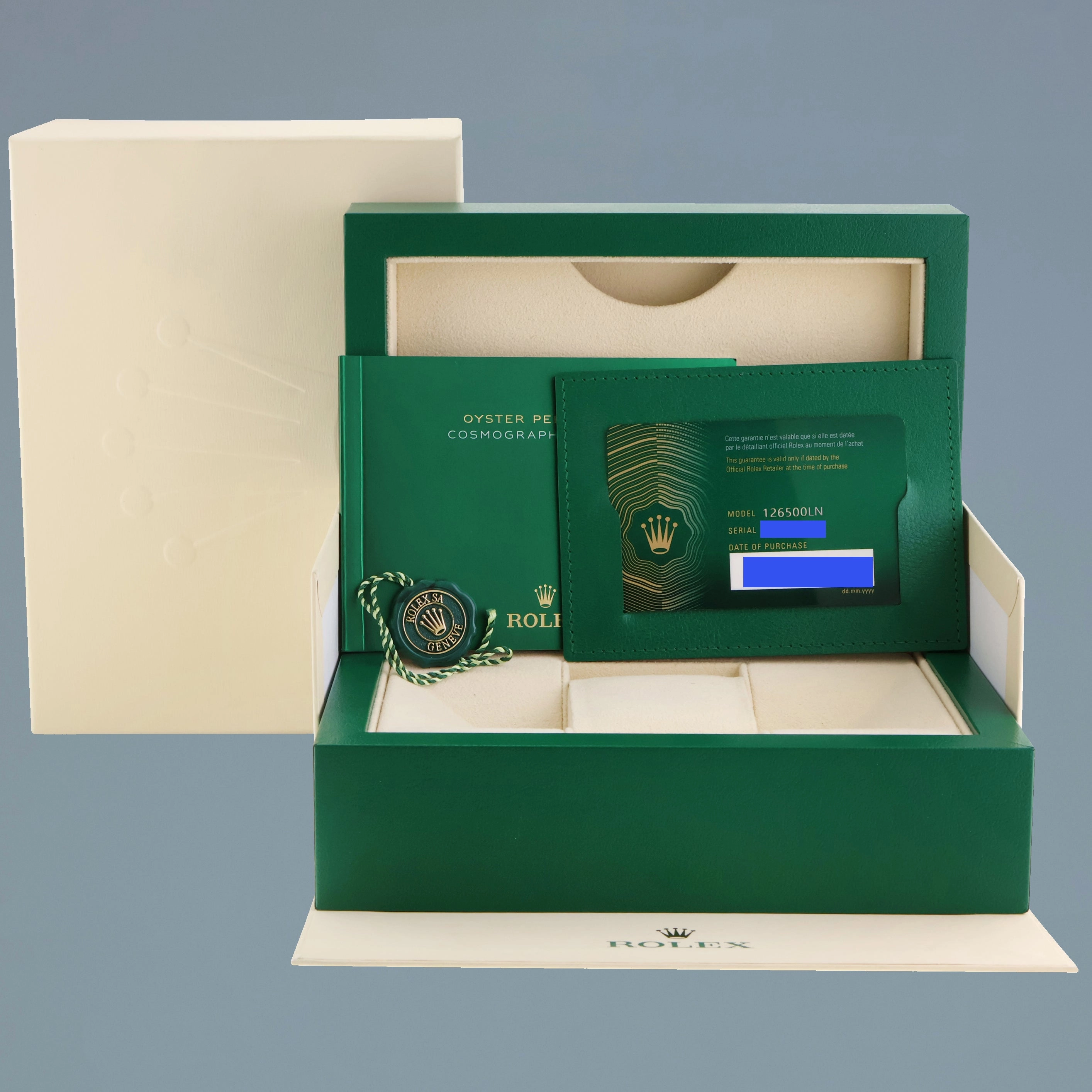 NOV 2024 NEW PAPERS Rolex Daytona 126500LN Black Ceramic Steel 40mm Watch Box