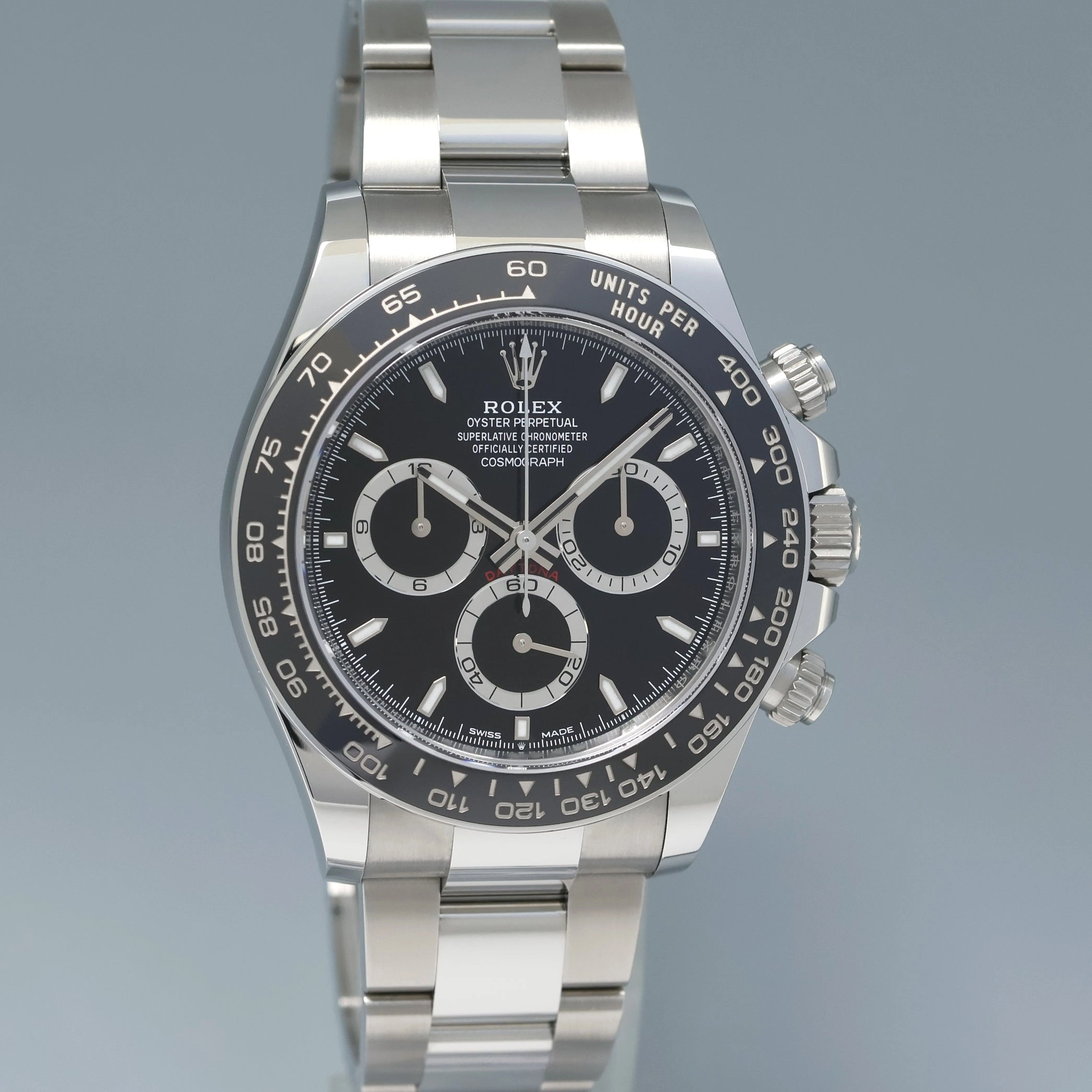 NOV 2024 NEW PAPERS Rolex Daytona 126500LN Black Ceramic Steel 40mm Watch Box