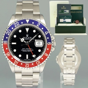 PAPERS 2007 Rolex GMT-Master II 16710 PEPSI Steel 3186 Blue Error Stick 2022 RSC Watch