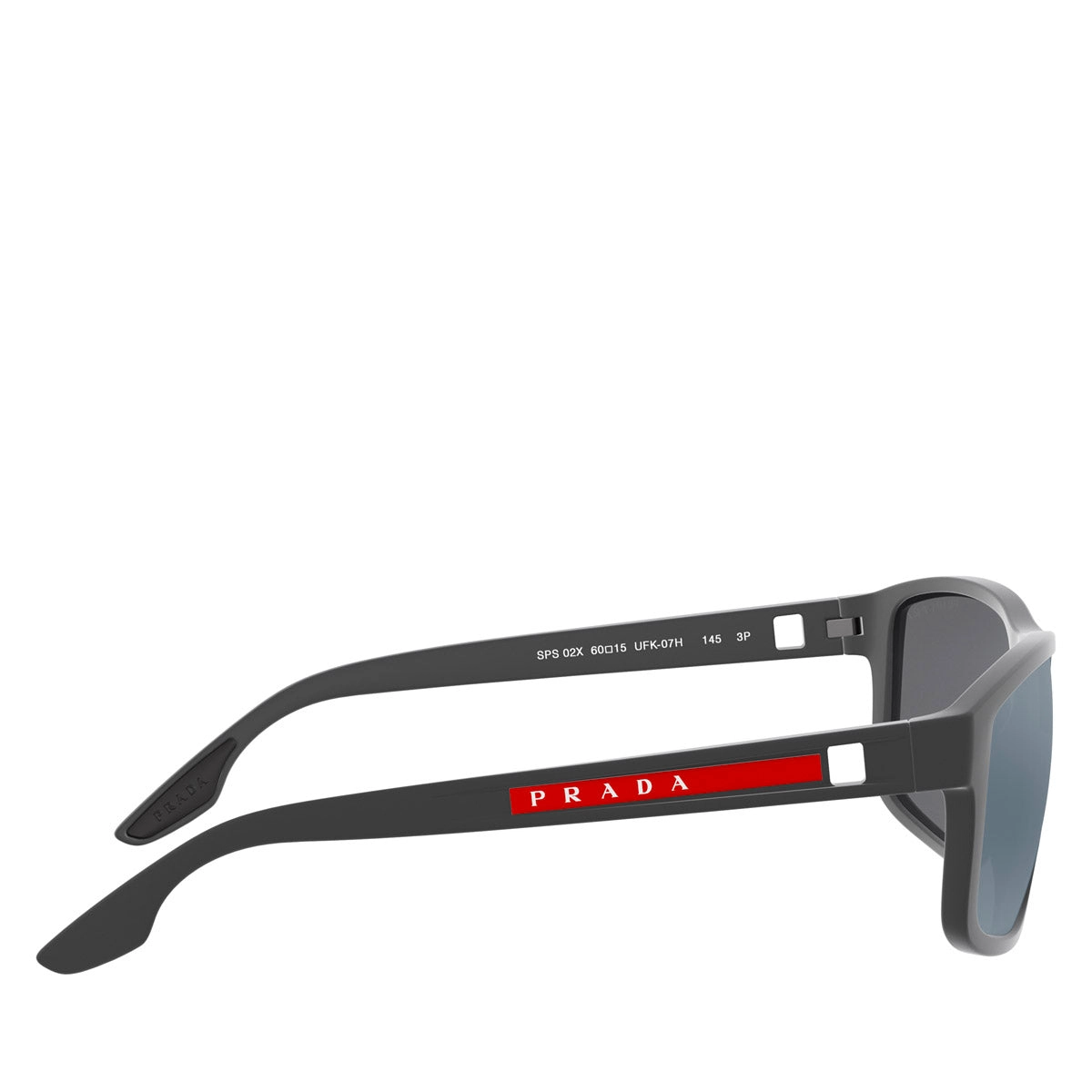 Prada Linea Rossa Injected Man Sunglass Grey Rubber