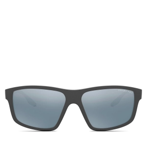 Prada Linea Rossa Injected Man Sunglass Grey Rubber