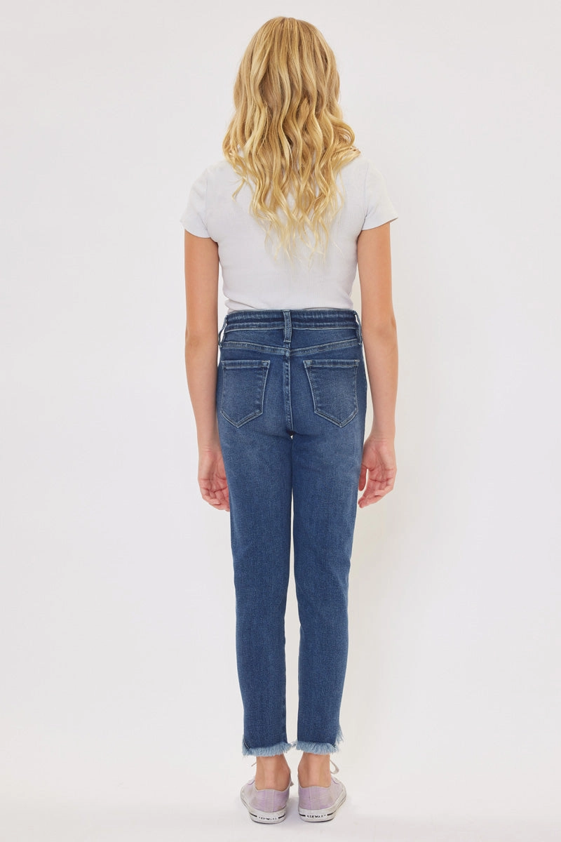 Rio High Rise Ankle Skinny Kid Jeans