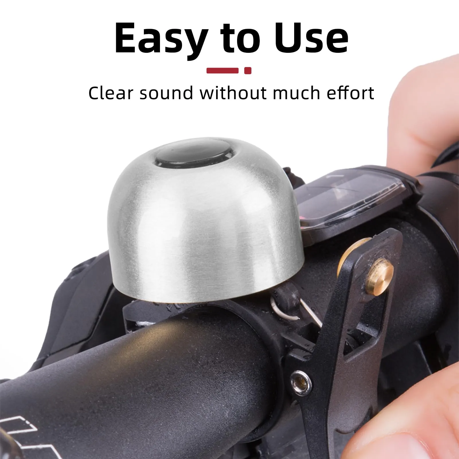 ROCKBROS Copper Alloy Bike Bell, Loud Classic Ring, Fits 21-23mm Handlebars for Adults