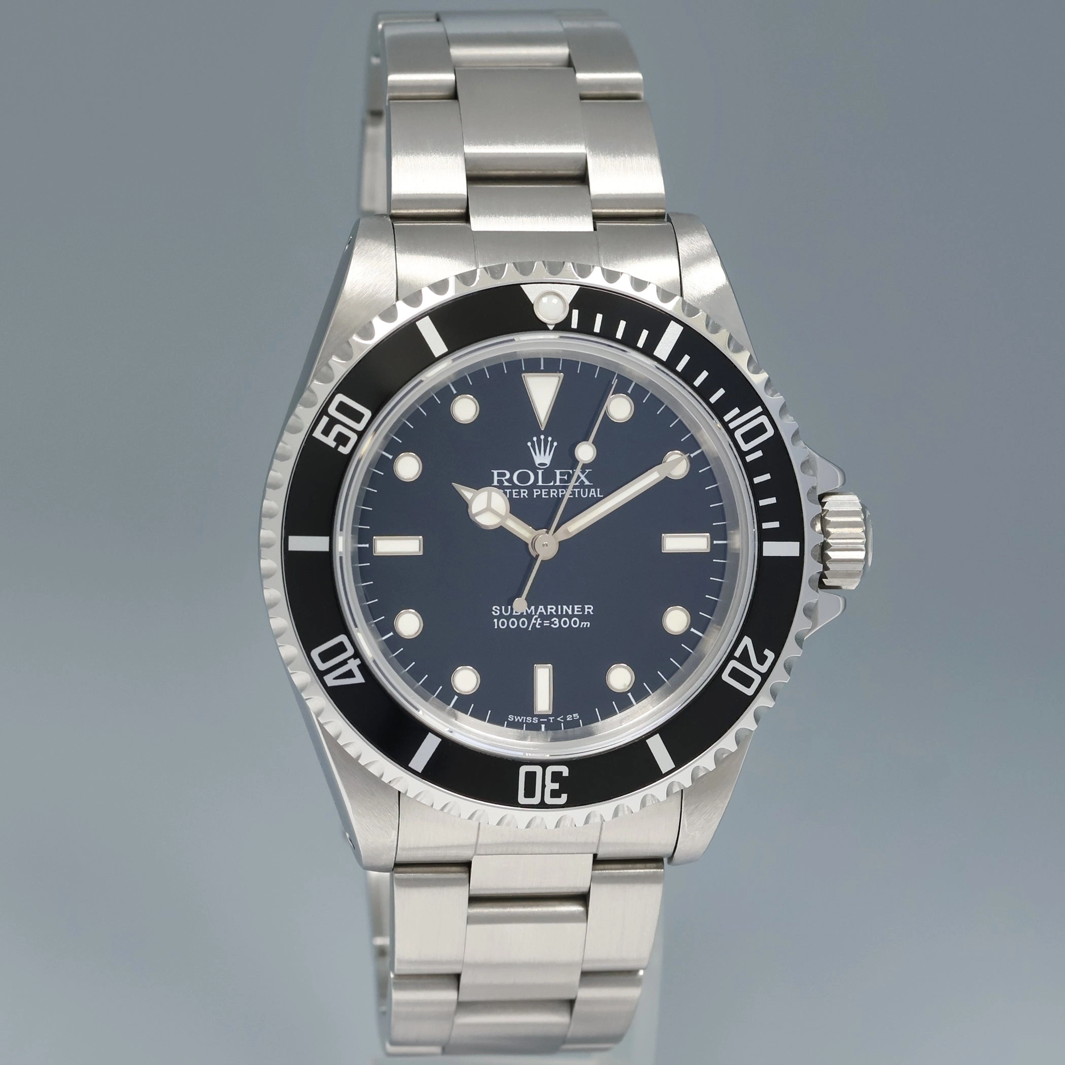 Rolex Submariner No-Date 2 Line Tritium Dial 14060 Steel Black 40mm Watch Box
