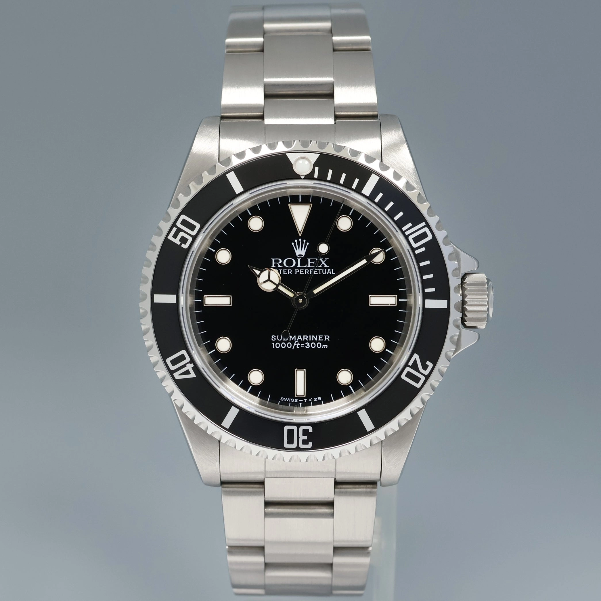 Rolex Submariner No-Date 2 Line Tritium Dial 14060 Steel Black 40mm Watch Box