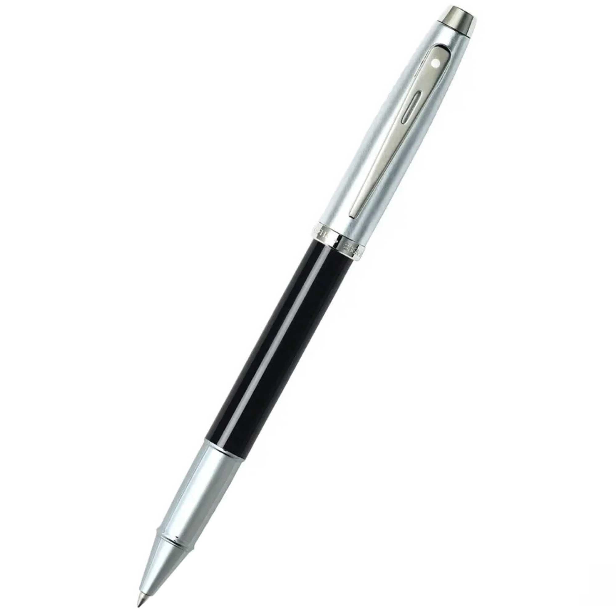 Sheaffer Rollerball Pen - 100 Glossy Black Finish with Brushed Chrome | E1931351