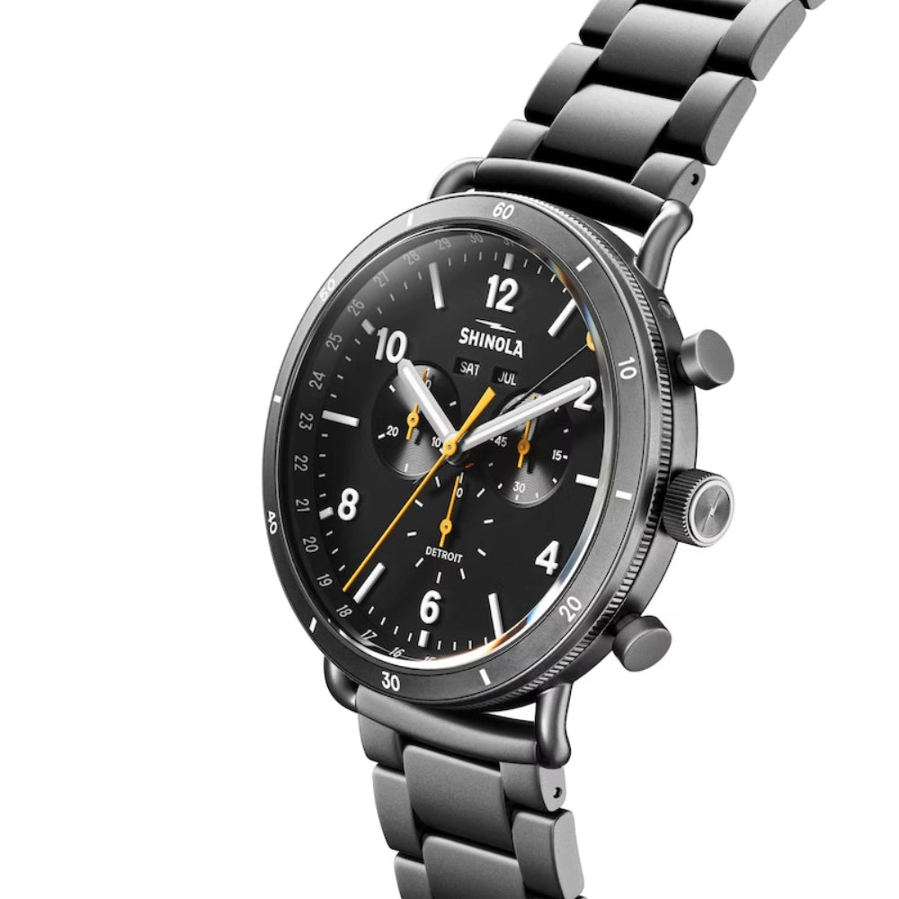 Shinola Canfield Sport 45mm Gunmetal - Black Dial