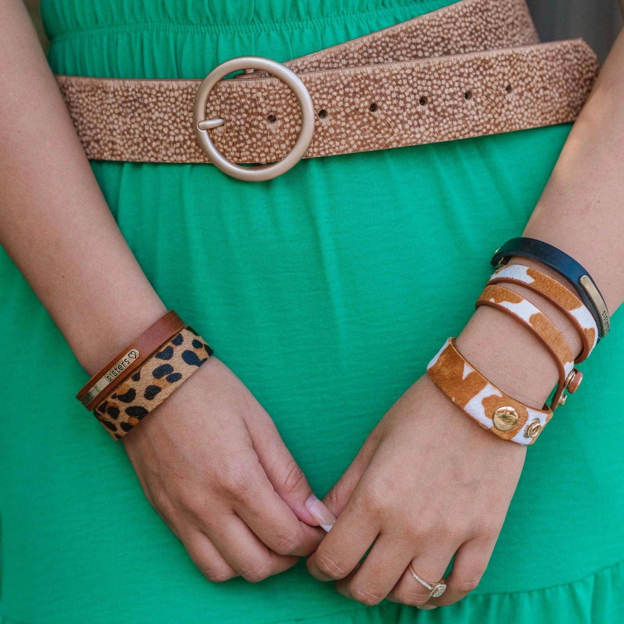 Sister, Sister Leather Bracelet