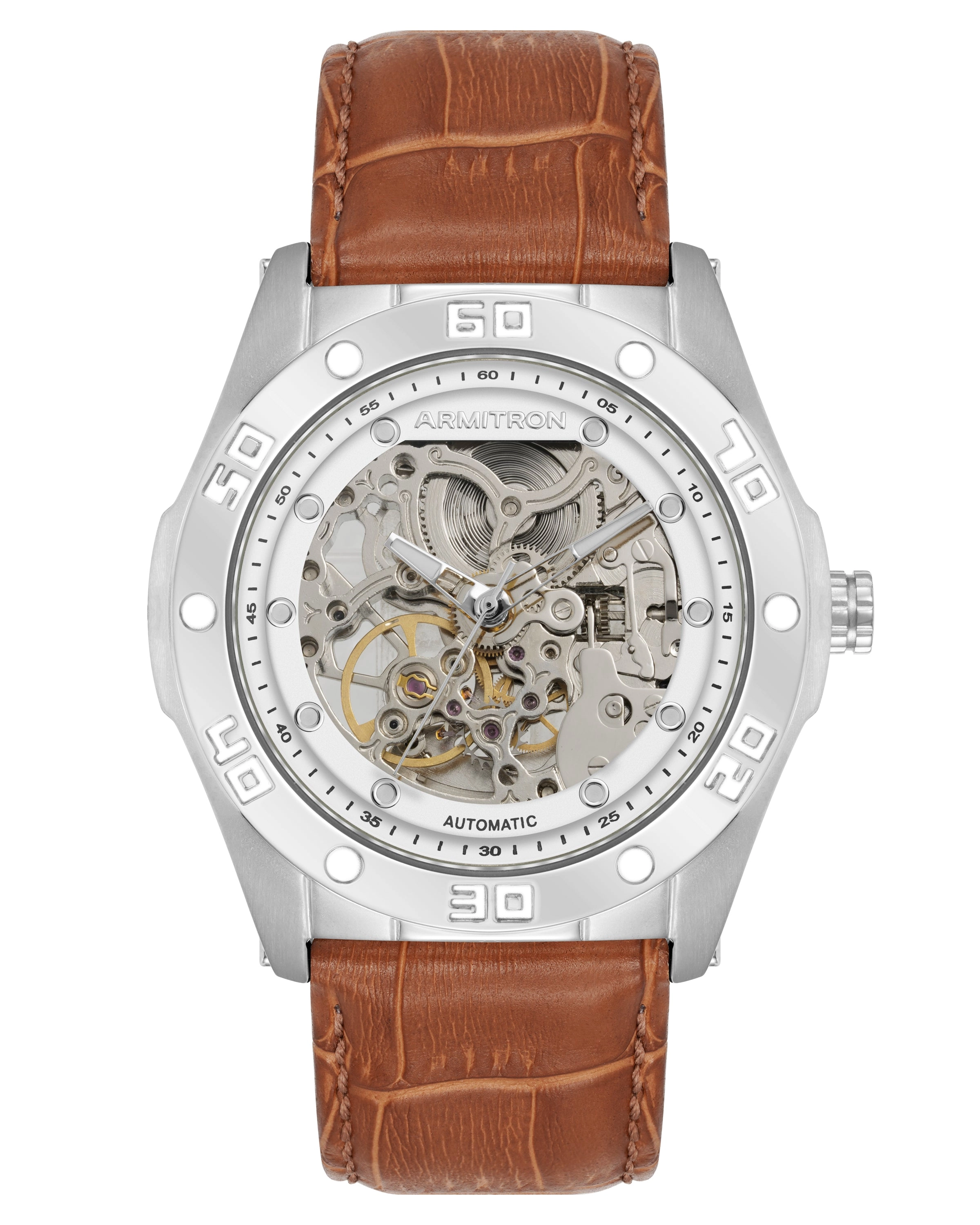 Skeleton™ | 42mm, Tan/Silver