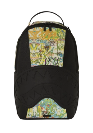 Sprayground Vivid Raceway Graffiti DLXSV Backpack "Black Yellow"